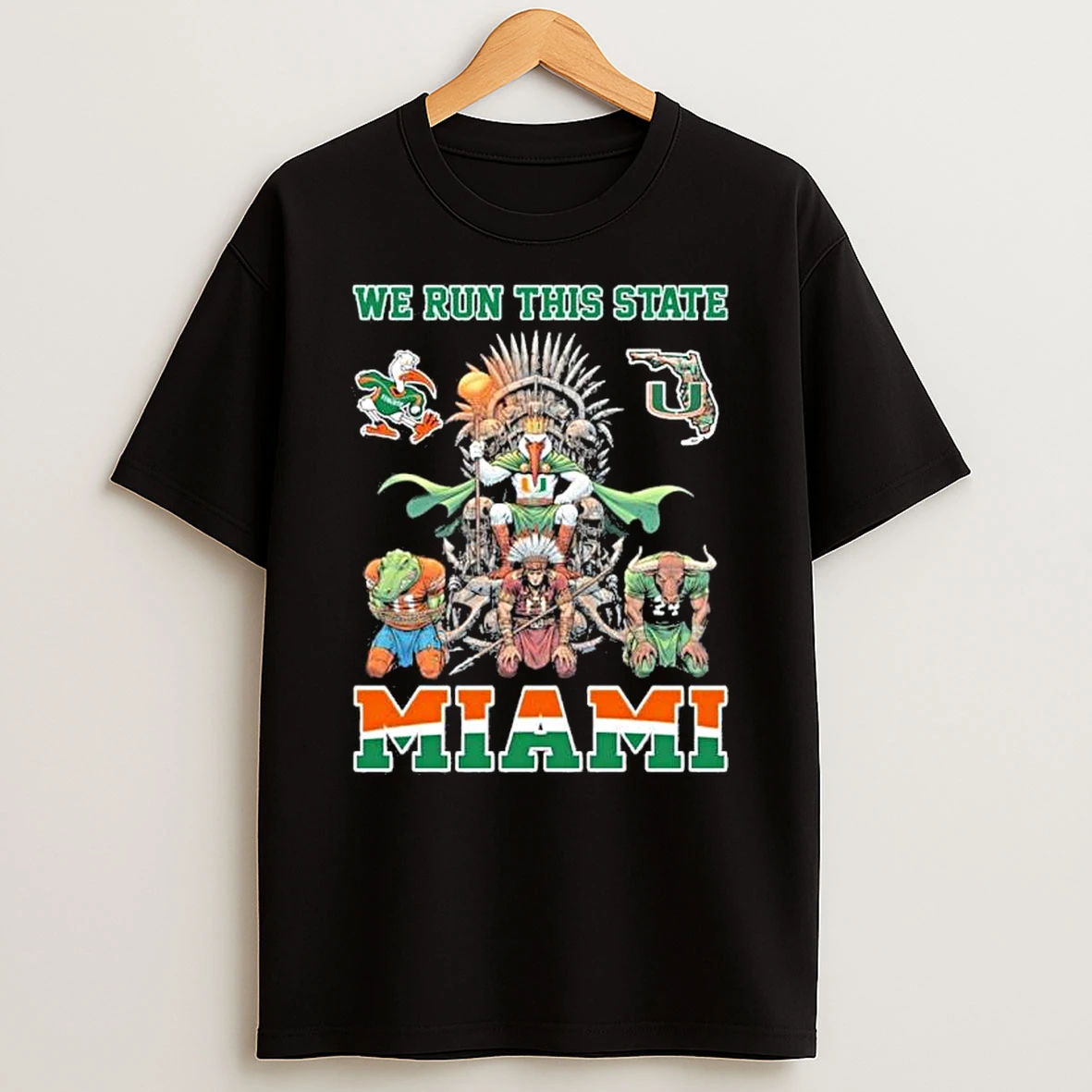 7rwq4hcv We Run This State Miami Hurricanes Beat Teams Shirts