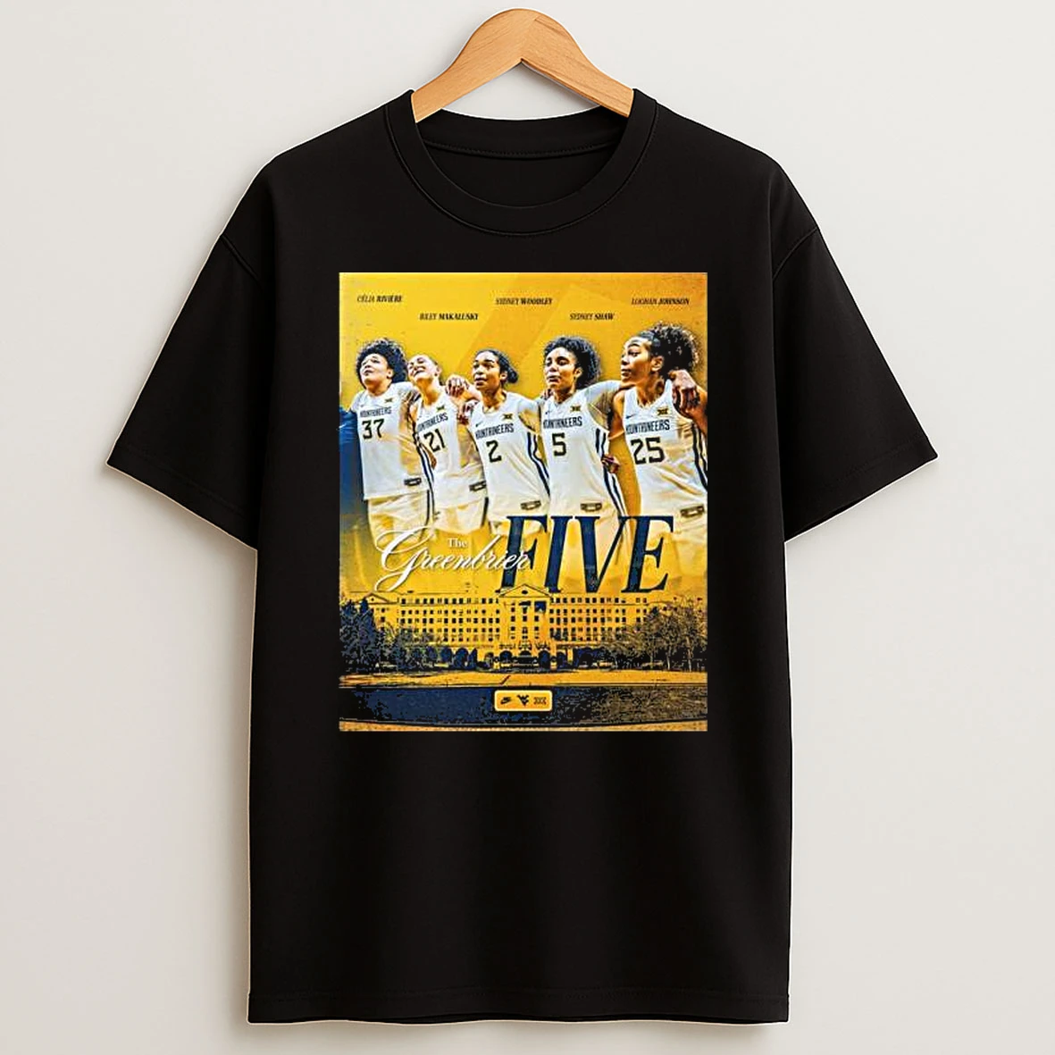 827o7g2k The Greenbrier Five West Virginia Mountaineers Shirts