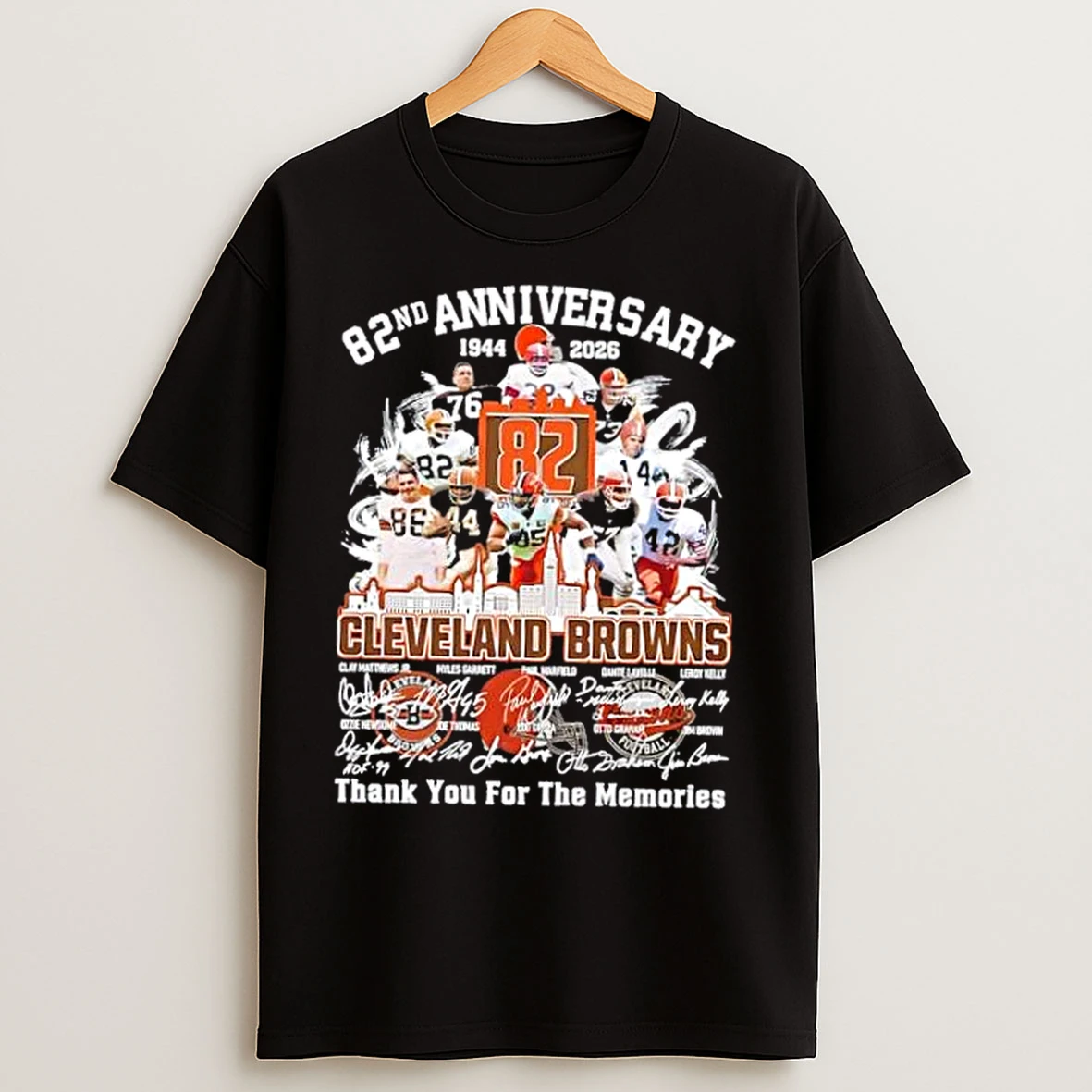82nd Anniversary Cleveland Browns Legends Thank You For The Memories T Shirts