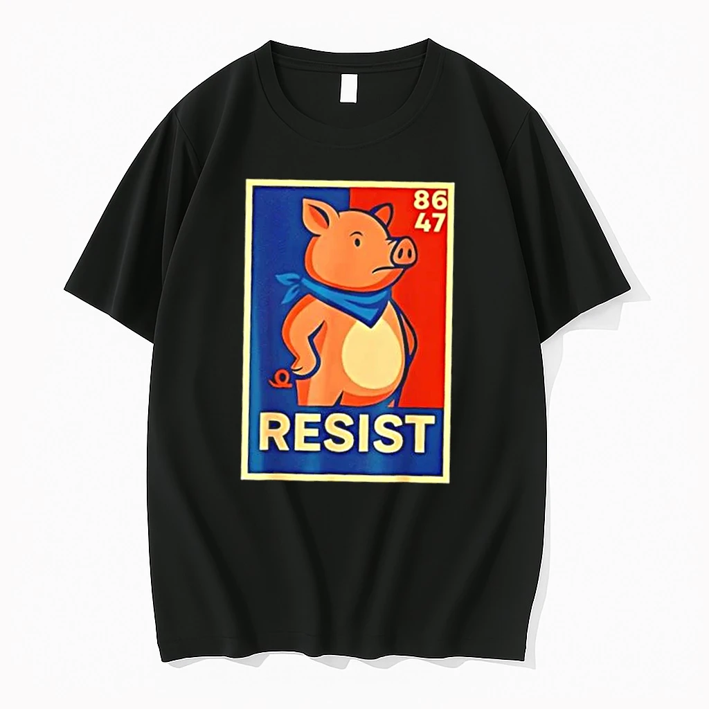 86 47 Quiet Piggy Protest Resist Shirts
