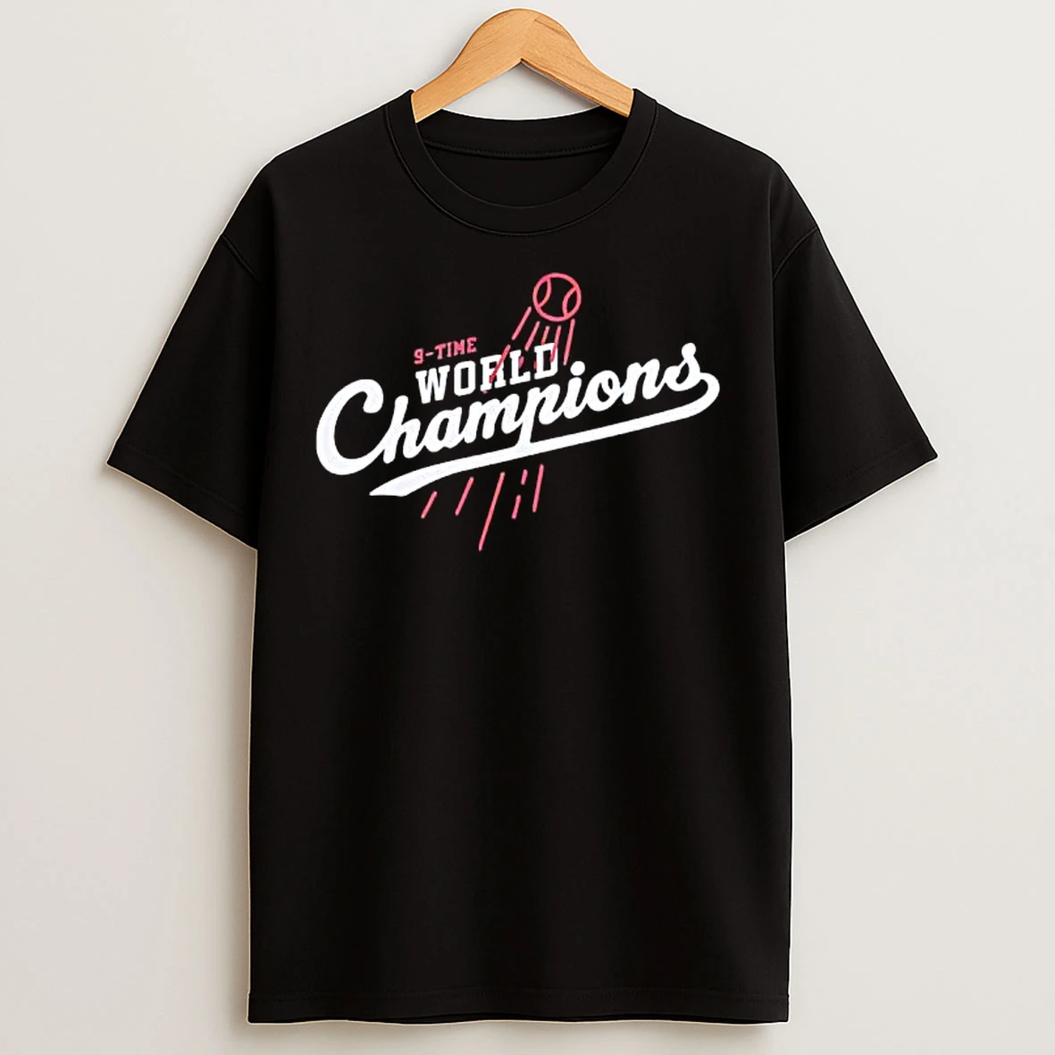 9 Time World Champions Los Angeles Dodgers Baseball T Shirts
