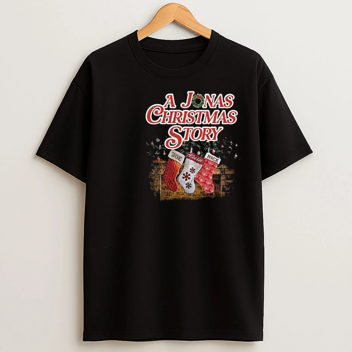 A Jonas Christmas Jonas Brothers Circle Black T Shirts