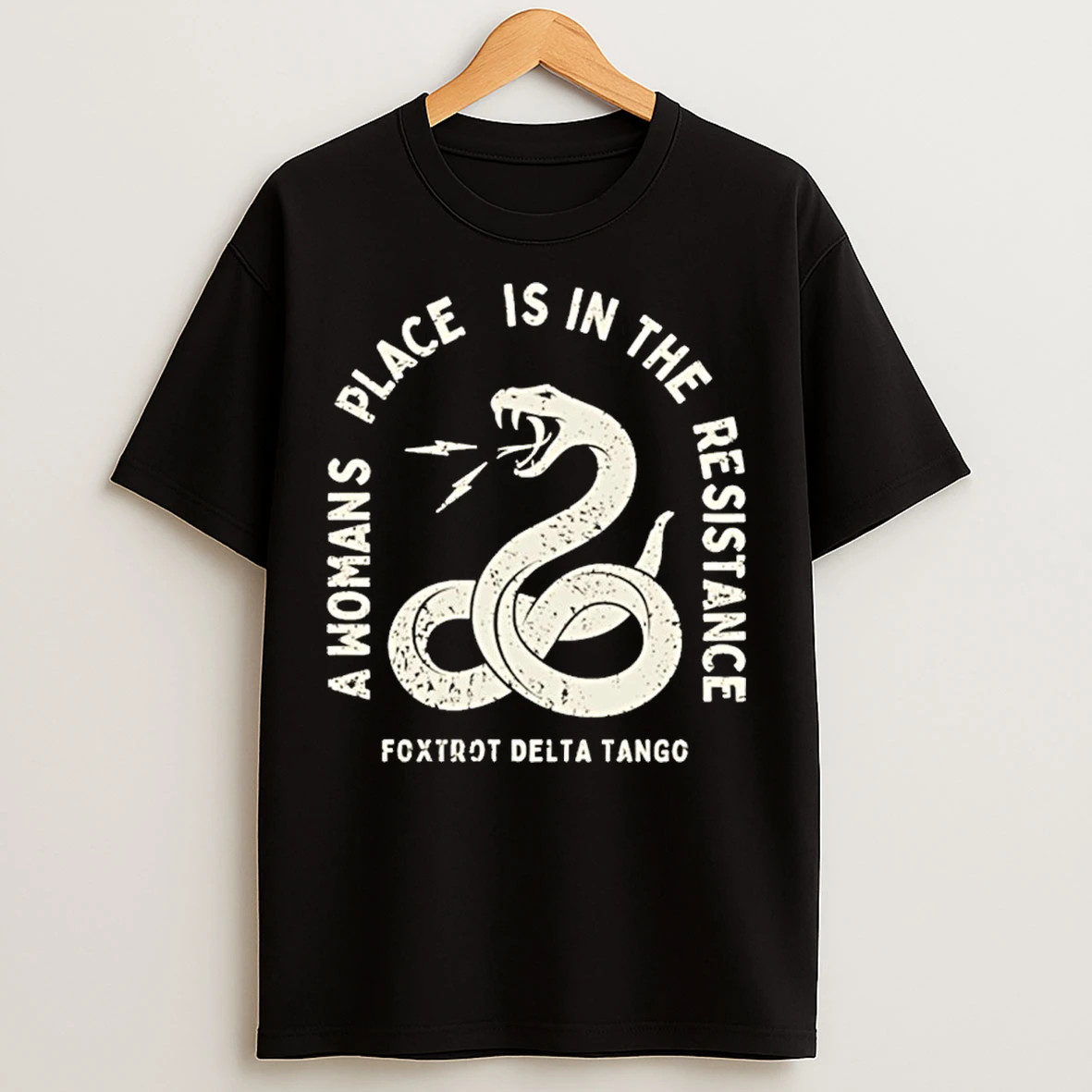 A Womans Place Is In The Resistance Foxtrot Delta Tango T Shirts