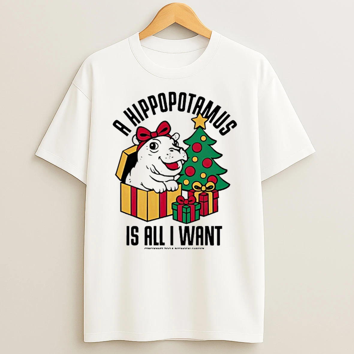 A Hippopotamus Is All I Want Christmas Shirts