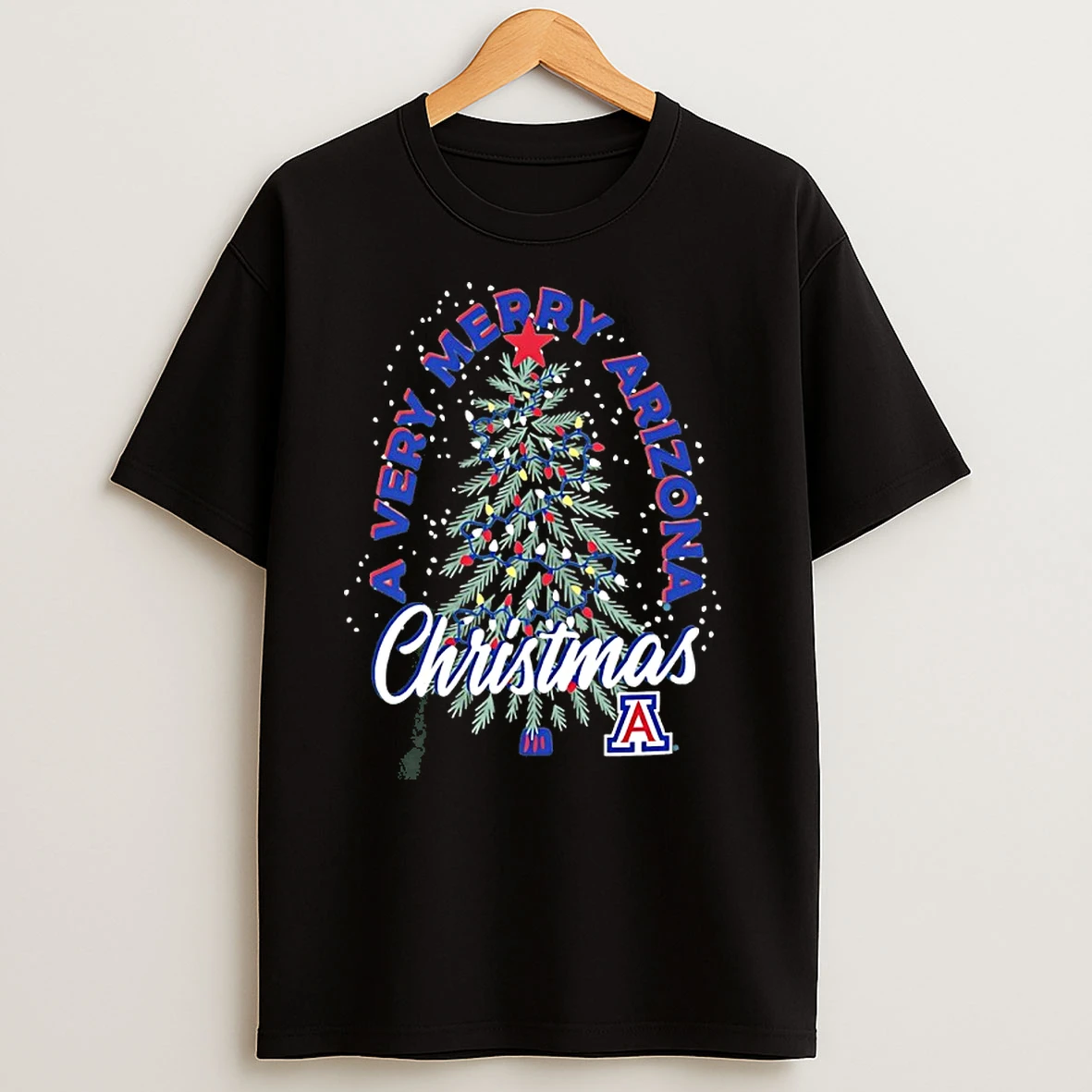 A Very Merry Arizona Wildcats Christmas Tree String Light 2025 T Shirts