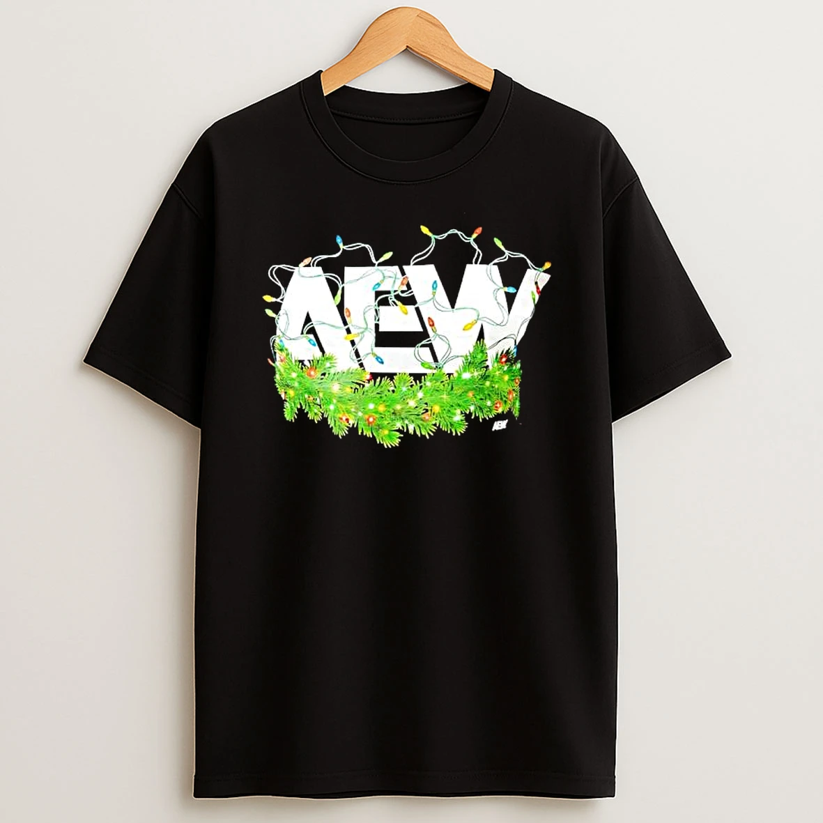 Aew Decorated Christmas Lights Graphic Shirts