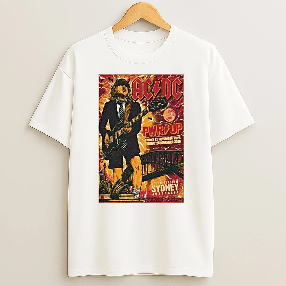 Ac Dc Accor Stadium Sydney Aus Nov 21 25 2025 Shirts