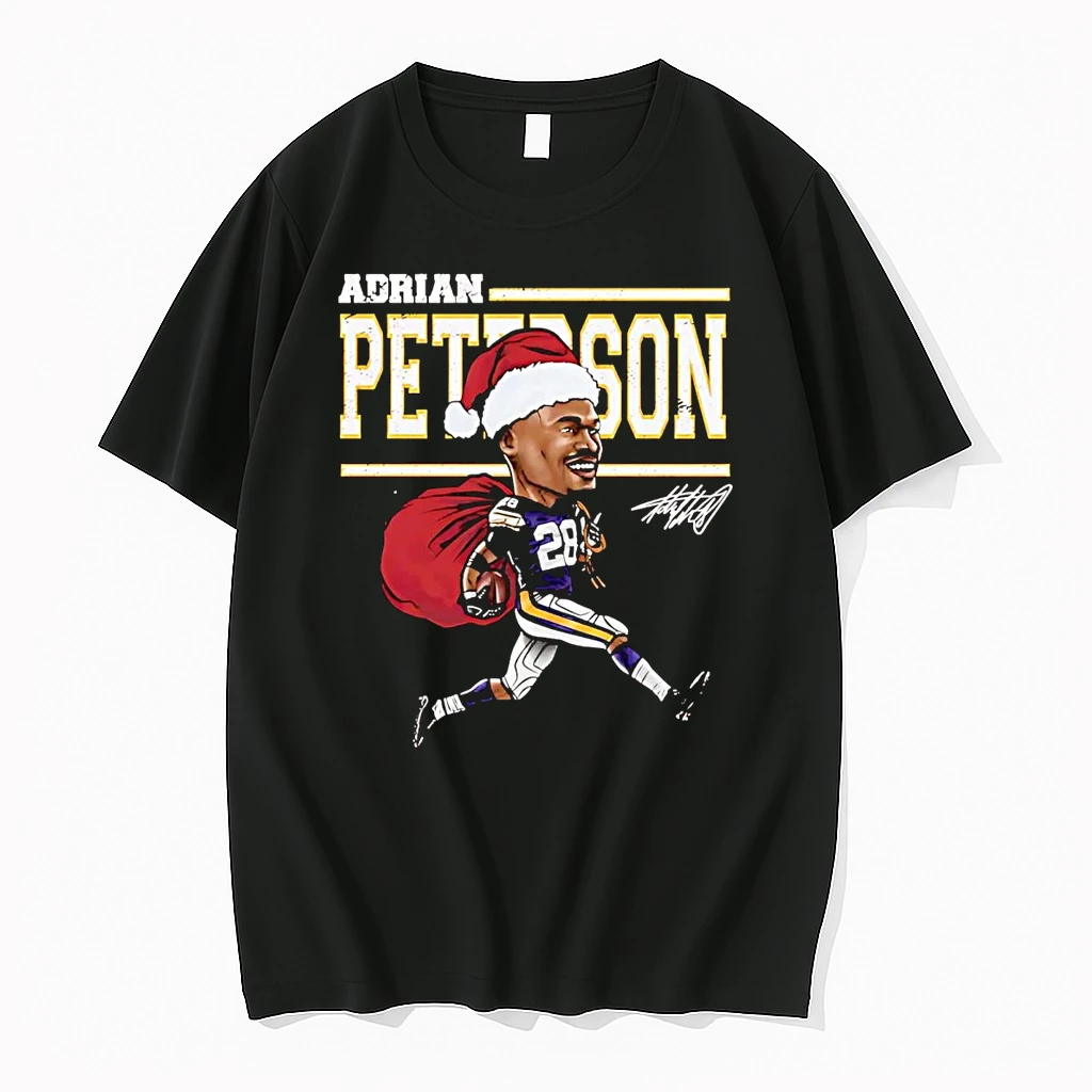 Adrian Peterson Santa Cartoon Minnesota Vikings Shirts