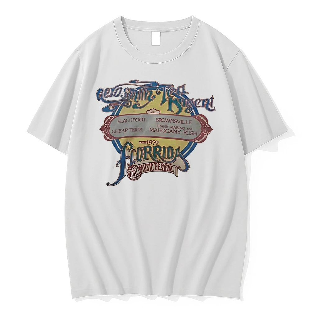 Aerosmith Ted Nugent Florida World Music Festival 1979 Shirts