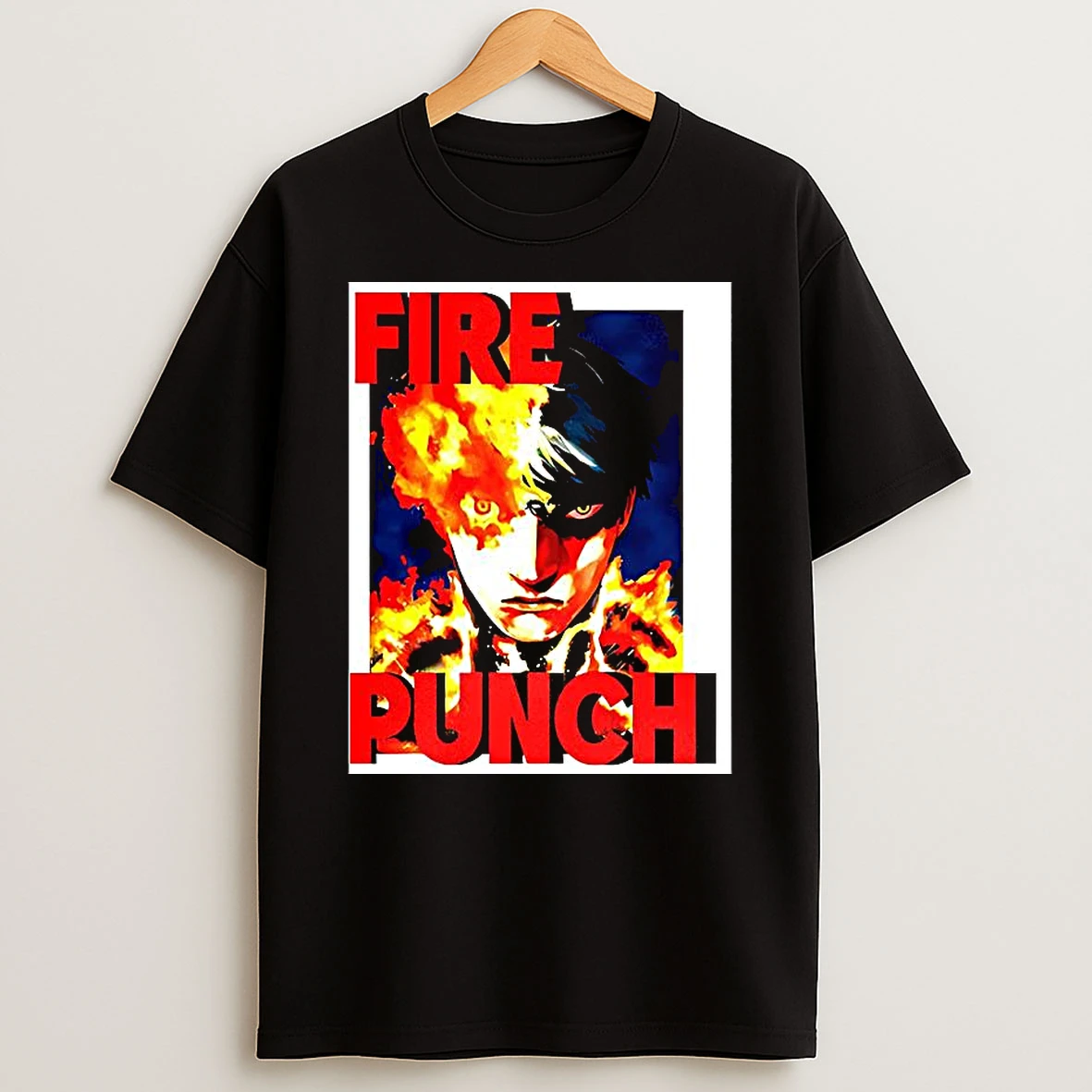 Agni Burning Half Face Fire Punch Manga Shirts