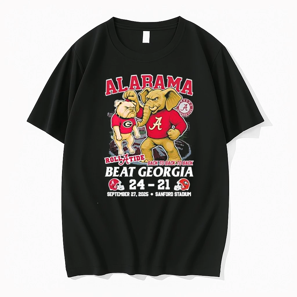 Alabama Beat Georgia Roll Tide Back 2 Back 2 Back 24 21 Shirts