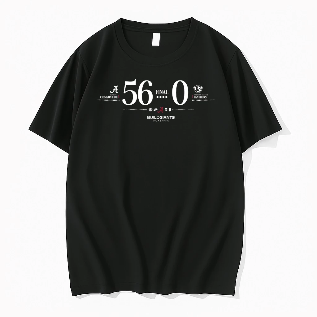 Alabama Crimson Tide 56 0 Eastern Illinois Panthers Final Score Saturday November 22 2025 Shirts