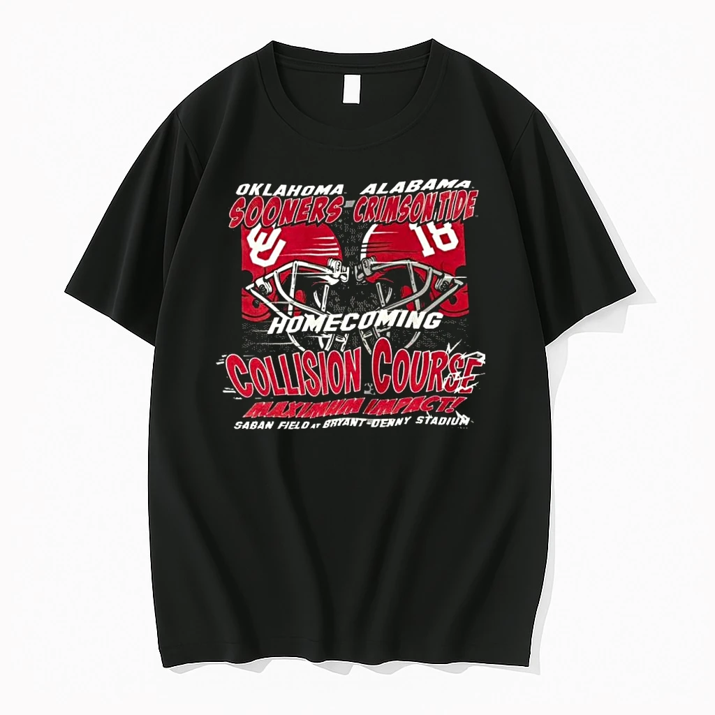 Alabama Crimson Tide Vs Oklahoma Sooners 2025 Homecoming Collision Course Shirts