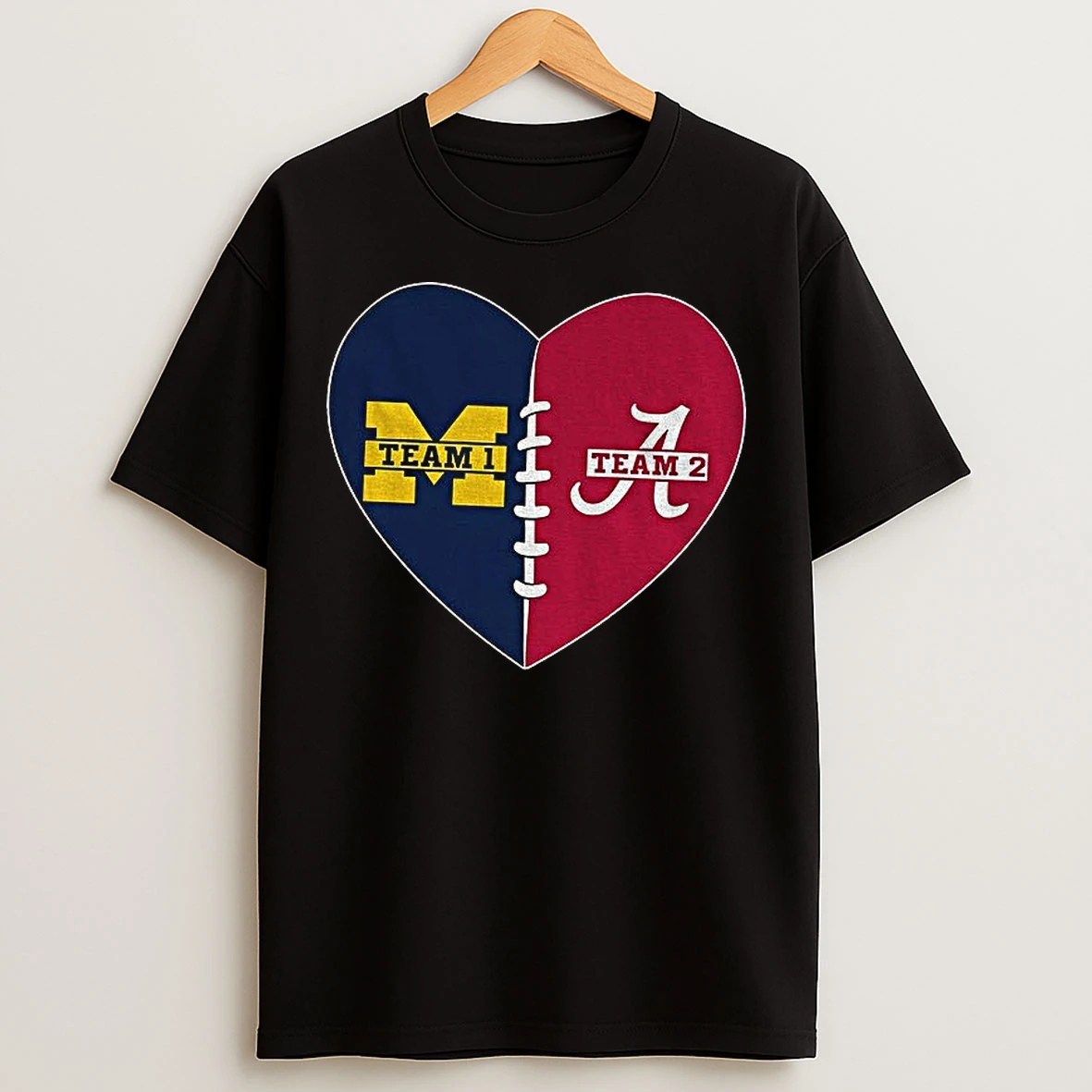 Alabama Crimson Tide Vs Michigan Wolverines House Divided Football Team 2025 T Shirts