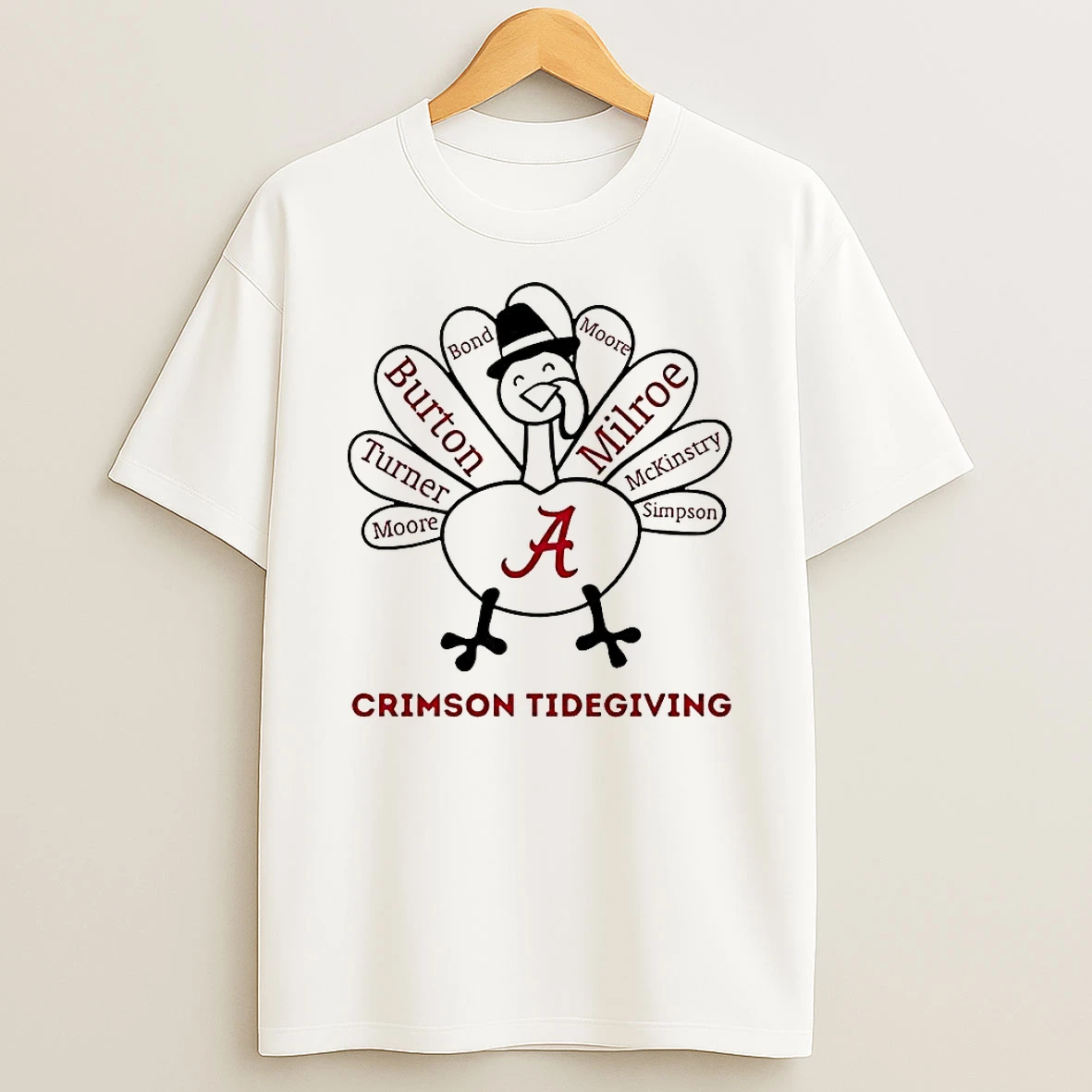 Alabama Turkey Crimson Tidegiving Thanksgiving With Heroes Shirts