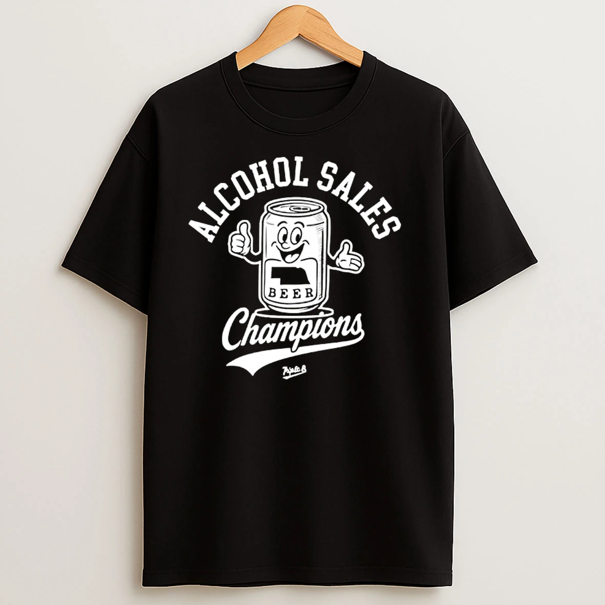Alcohol Sales Beer Champions Logo T Shirts