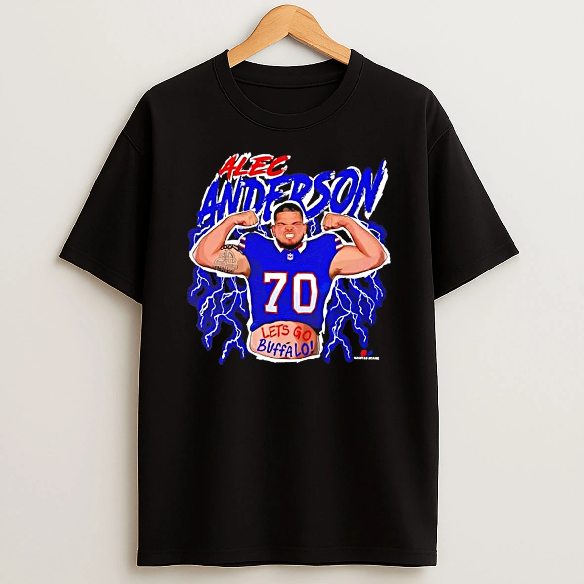 Alec Anderson Buffalo Bills X Mhawny Acid Wash Shirts