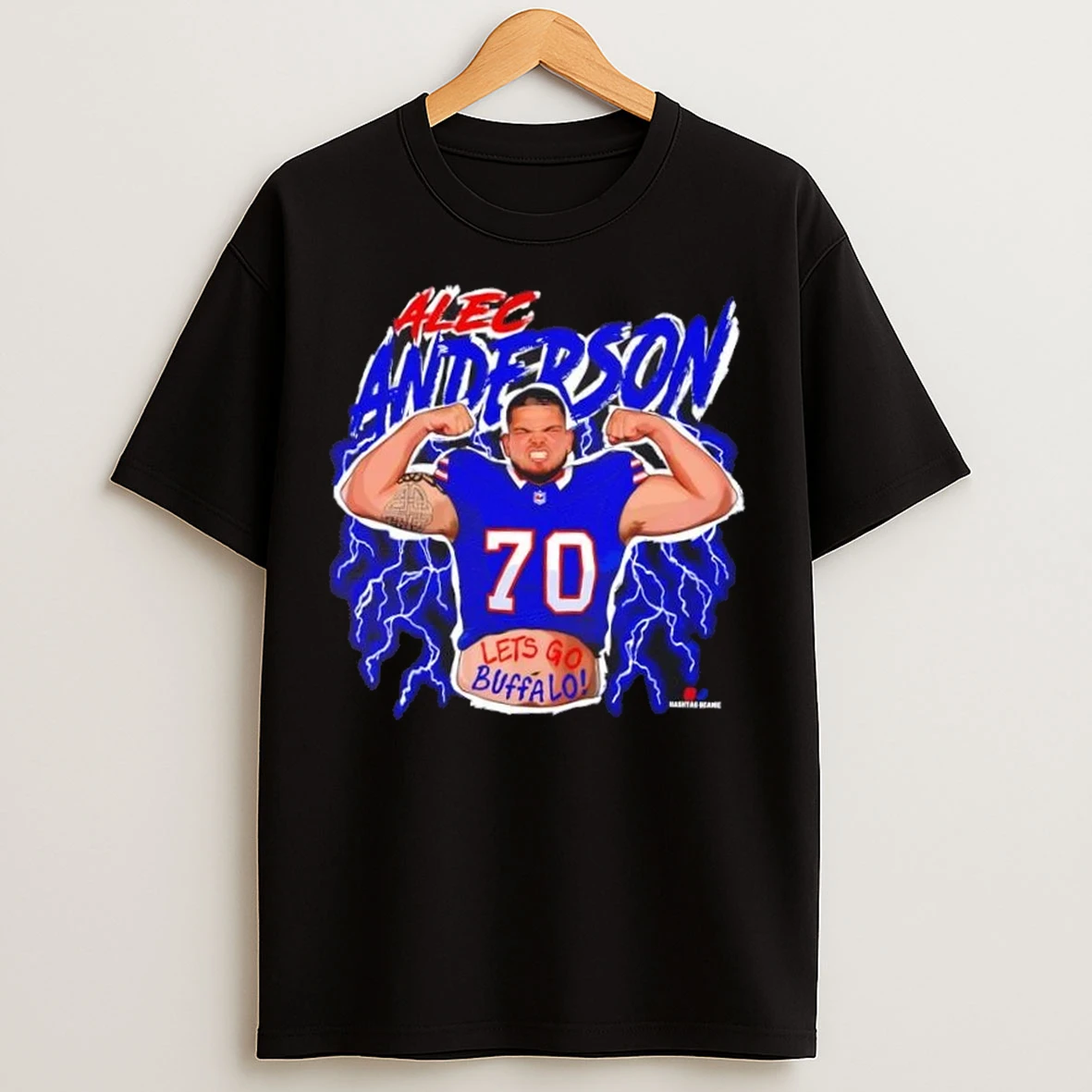 Alec Anderson Buffalo Bills X Mhawny Acid Wash T Shirts