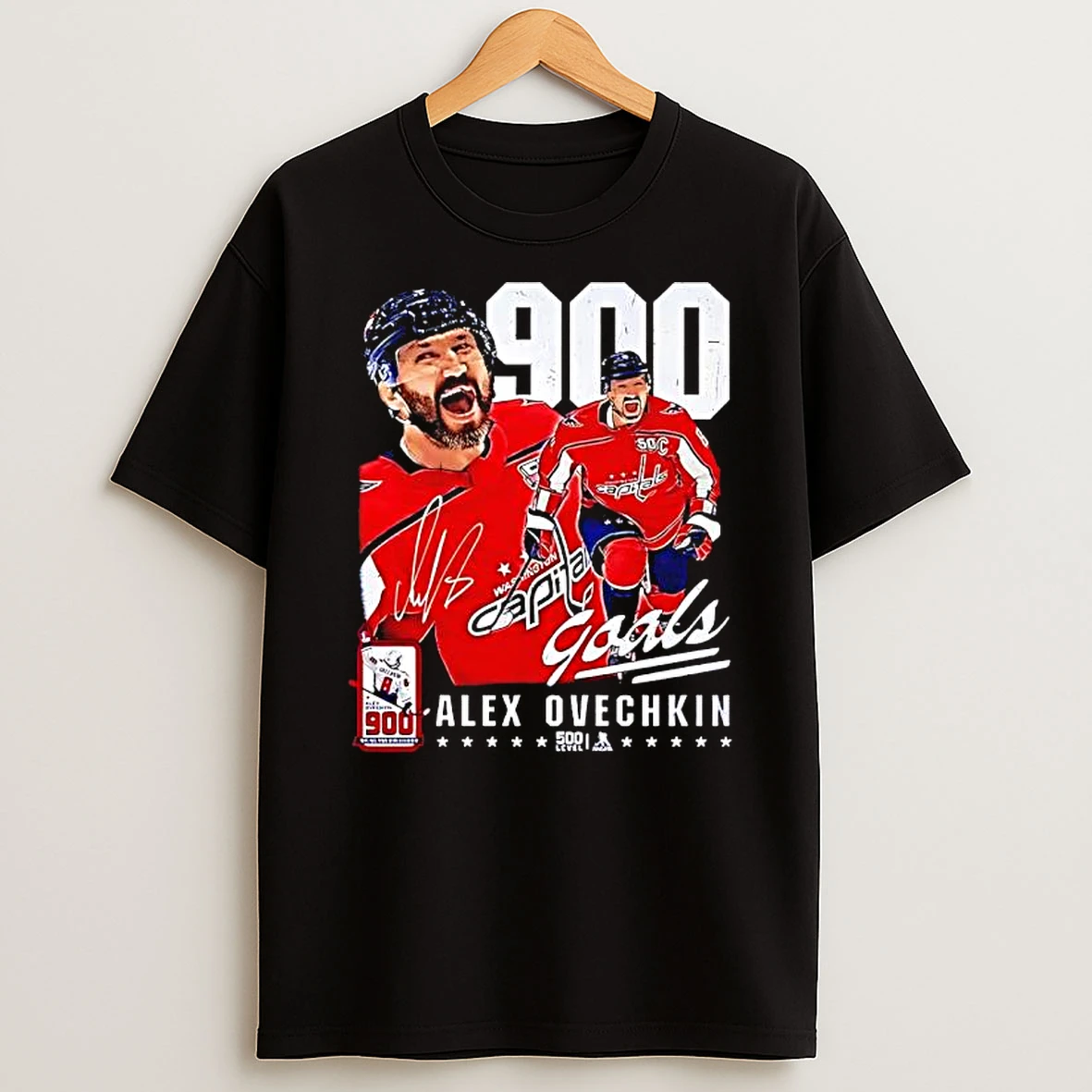 Alex Ovechkins 900 Goals Merchandise Career Signature Shirts