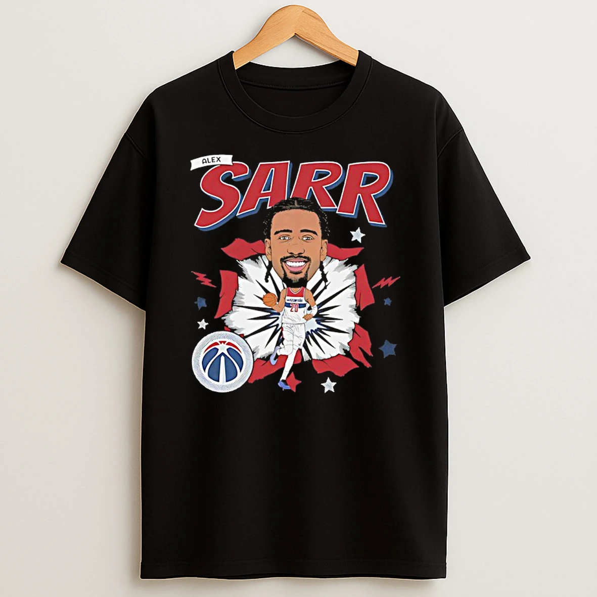 Alex Sarr Washington Wizards Basketball Player Caricature Shirts