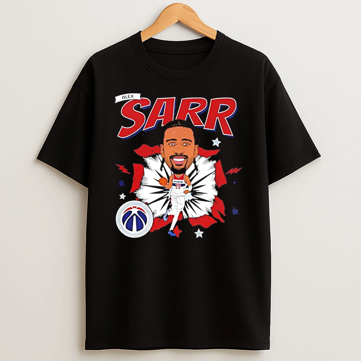 Alex Sarr Washington Wizards Caricature 25 Shirts