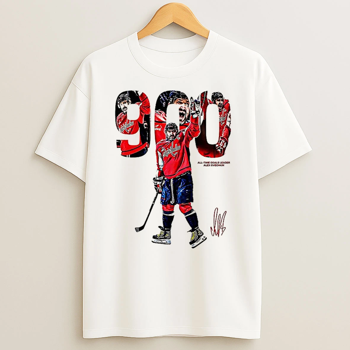 Alexander Ovechkin Washington Capitals Hockey 900 All Time Goals Leader Shirts