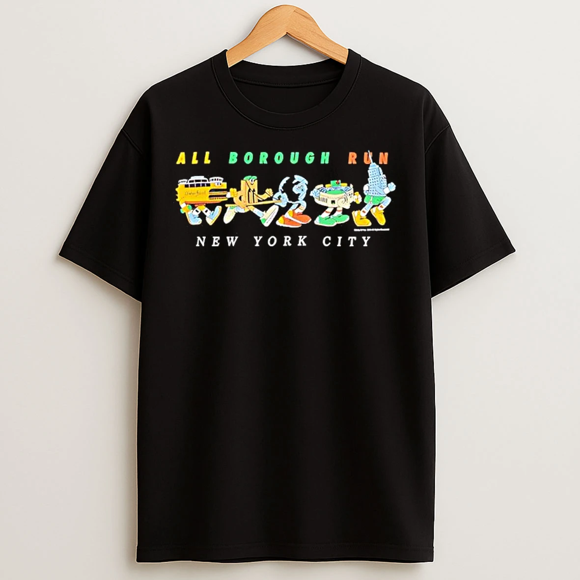 All Borough Run New York City Marathon Vintage Graphic T Shirts