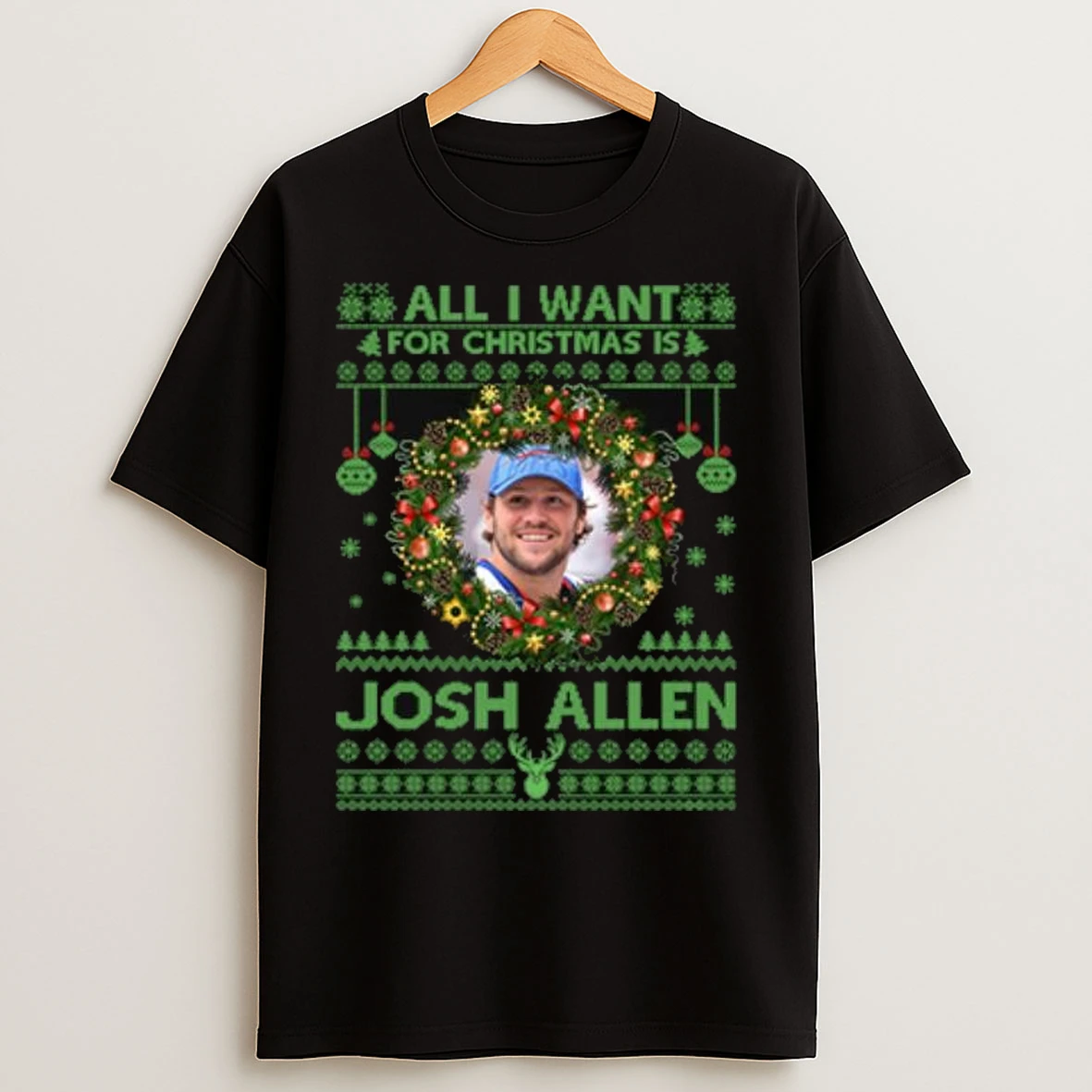 All I Want For Christmas Is Josh Allen 2025 Long Sleve T Shirts
