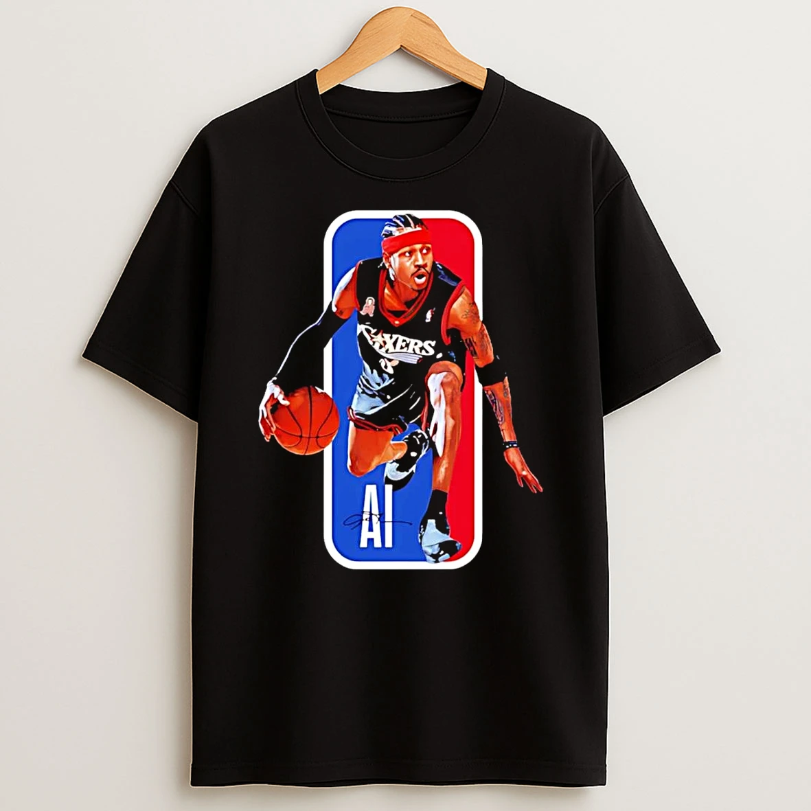 Allen Iverson Basketball Logo Philadelphia 76ers Shirts