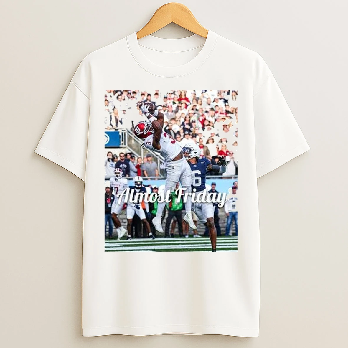Almost Friday Hoosier Daddy Circle White T Shirts