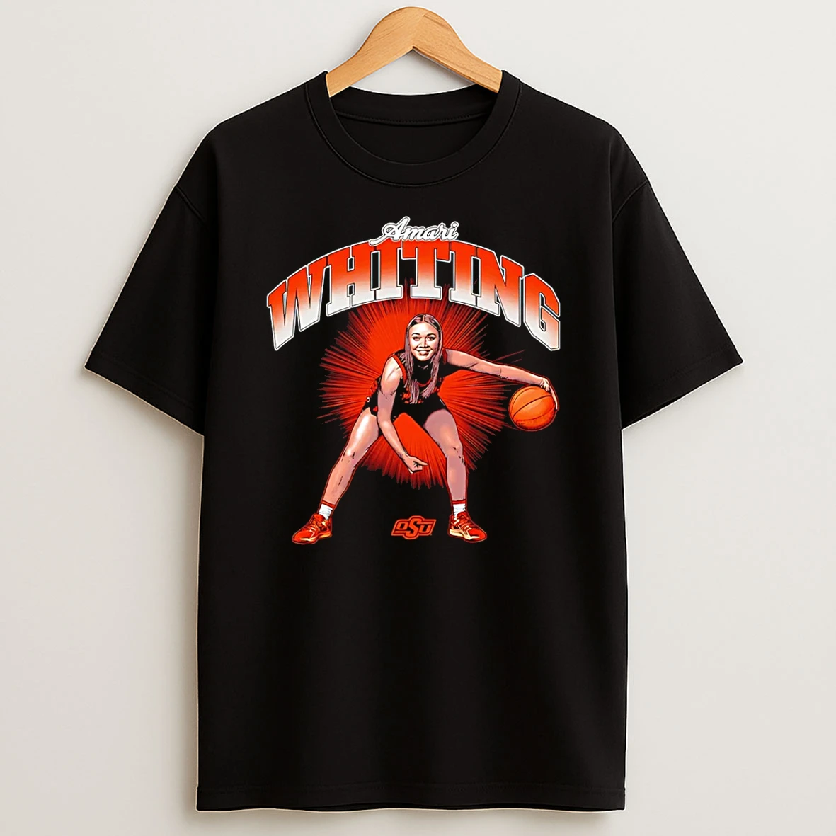 Amari Whiting Oklahoma State Womens Basketball Ncaa Illustration Shirts