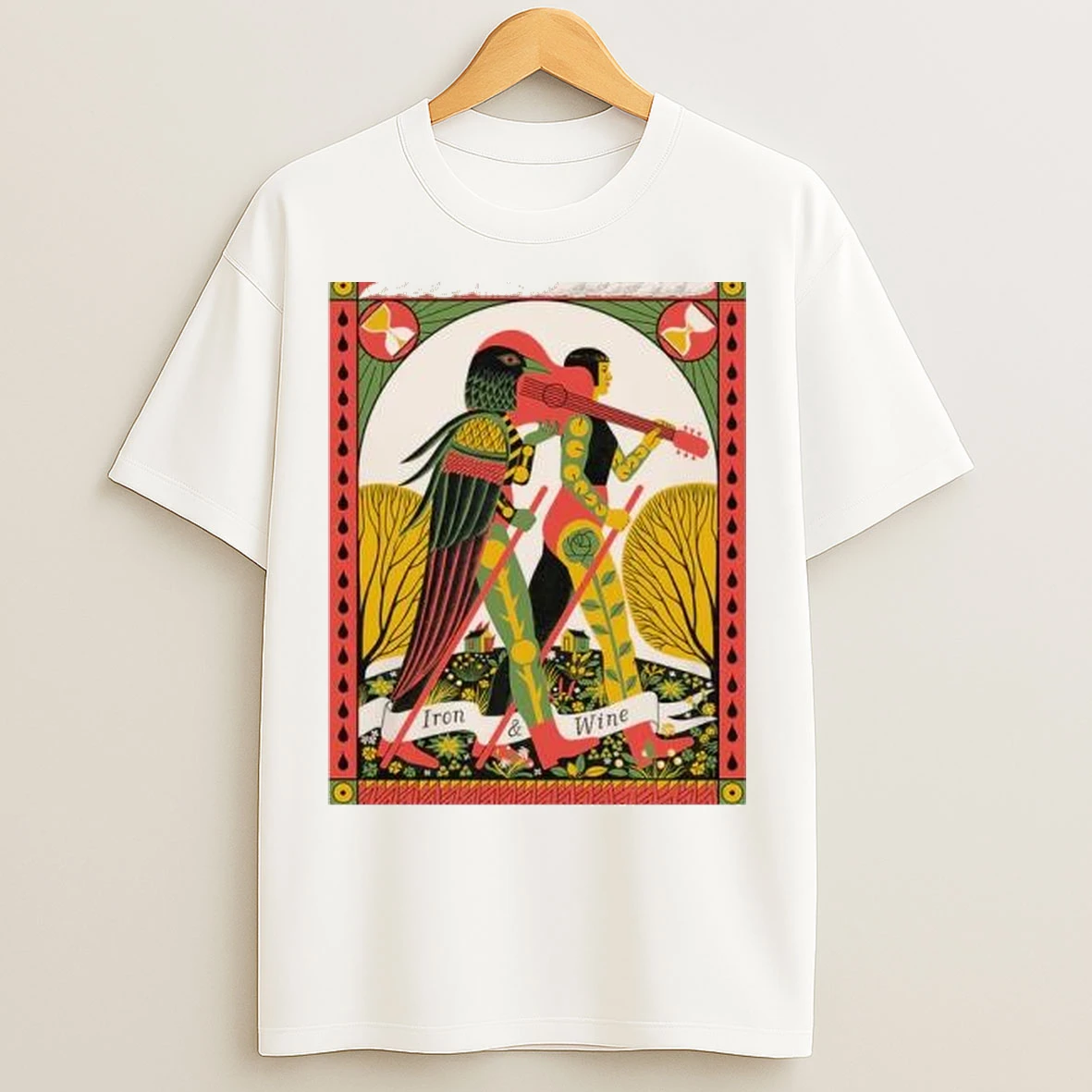 Ambientinks Iron And Wine X Sonia Pulido Tarot Circle White T Shirts