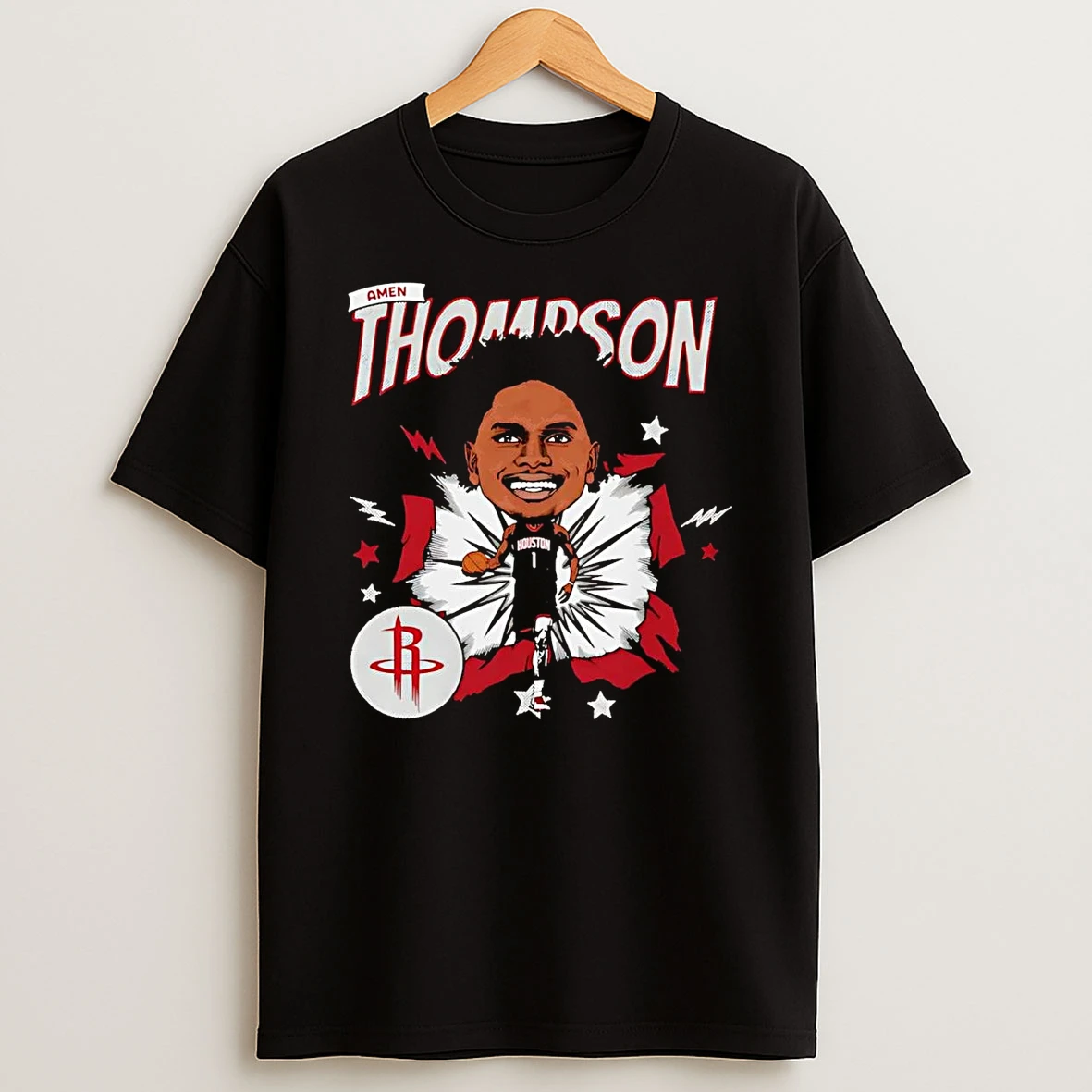 Amen Thompson Caricature Houston Rockets Shirts