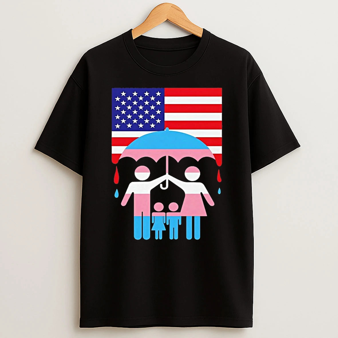 American Flag Family Umbrella Symbol Shirts