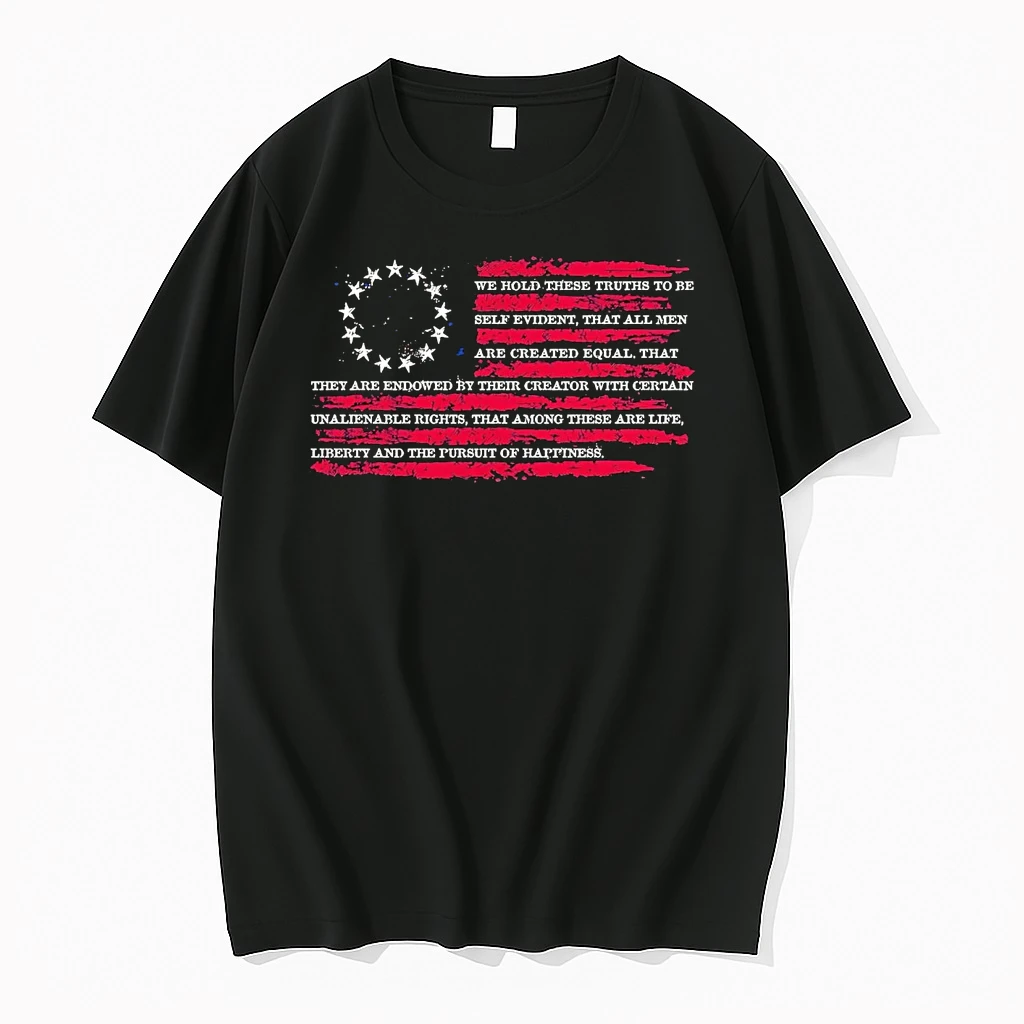 American Flag We Hold These Truths To Be Self Evident Shirts