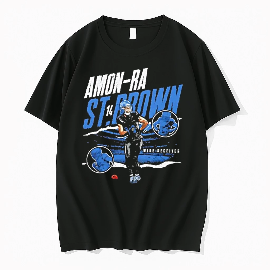 Amon Ra St Brown Detroit Lions Celly Wide Receiver Football Shirts