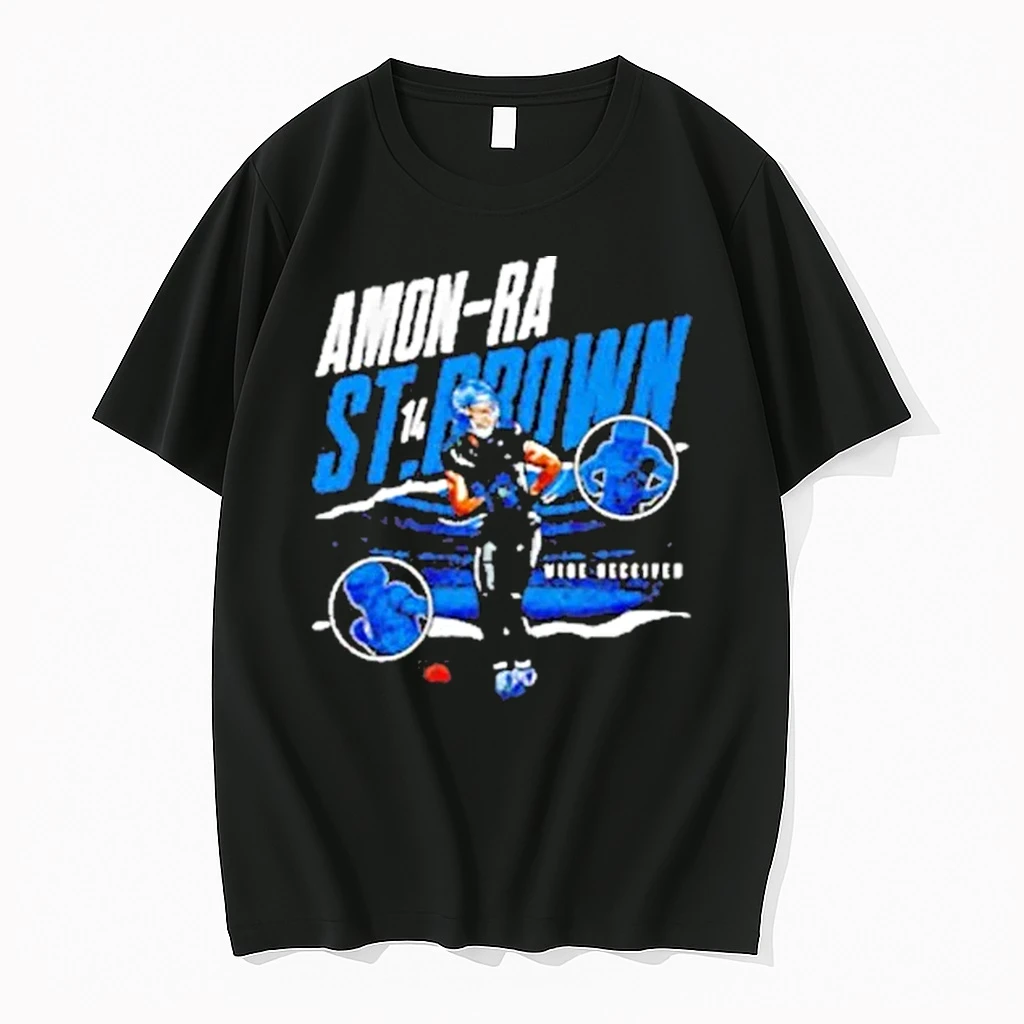 Amon Ra St Brown 14 Detroit Lions Wide Receiver Shirts