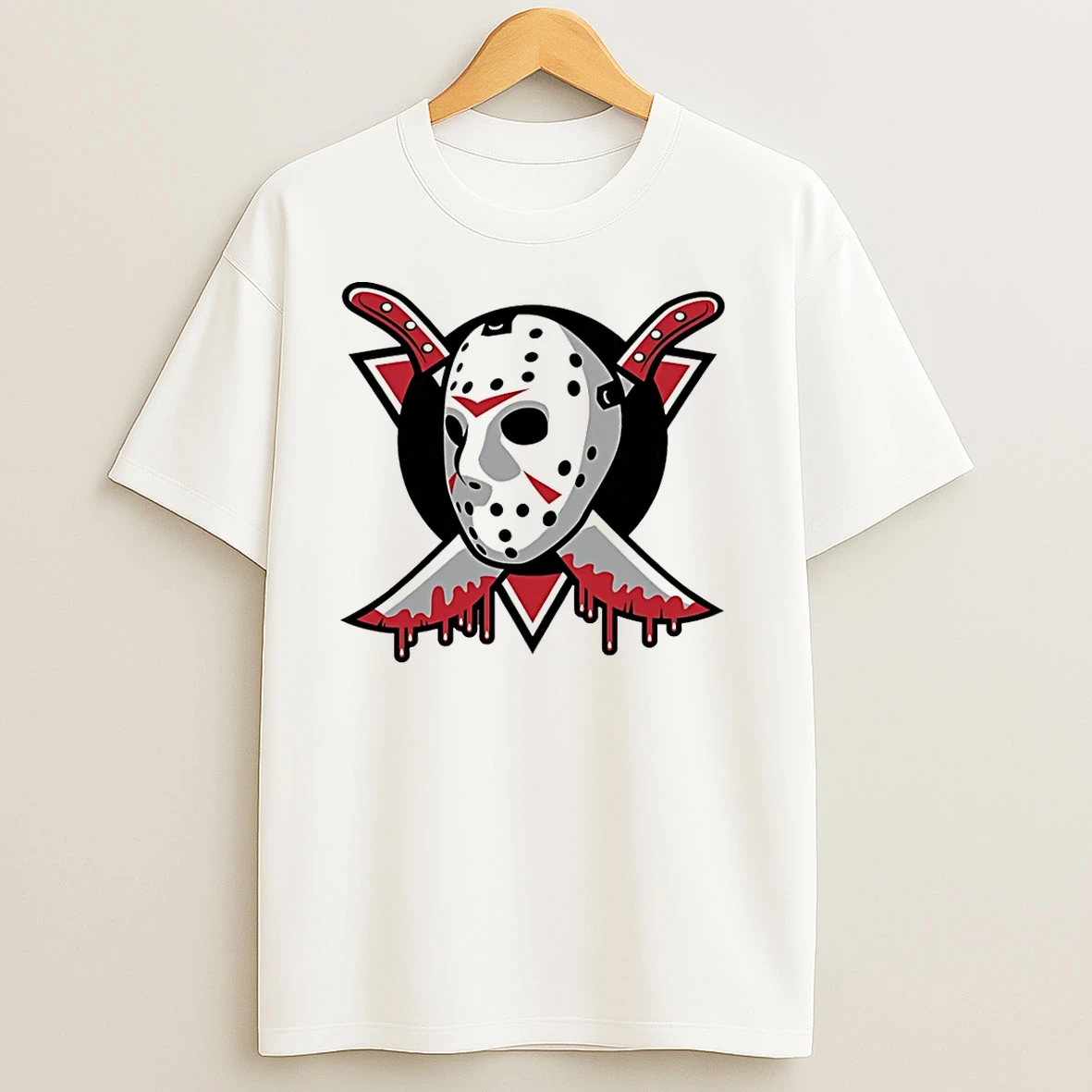 Anaheim Ducks X Jason Voorhees Logo Halloween T Shirts