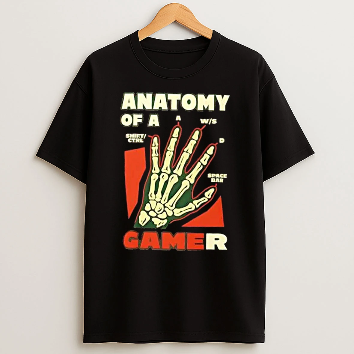 Anatomy Of A Gamer Gaming Skeleton Shirts