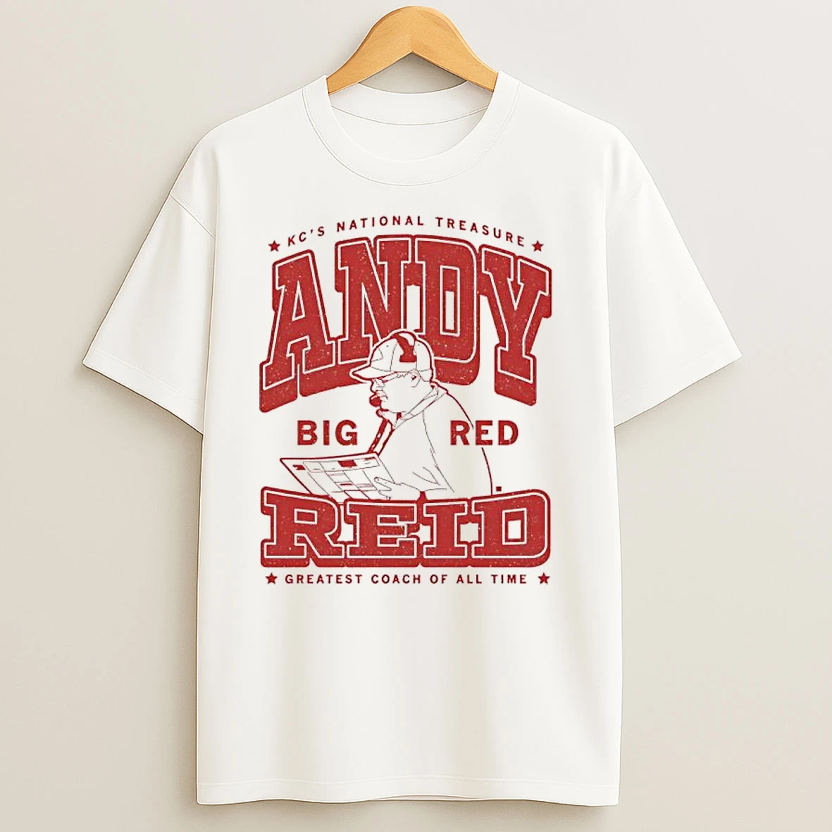 Andy Reid Big Red Kcs National Treasure Greatest Coach Of All Time T Shirts