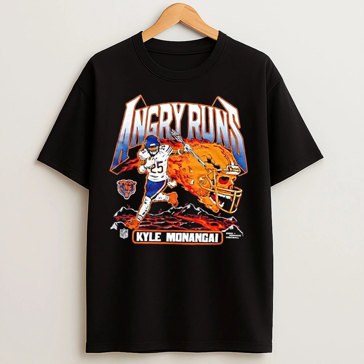 Angry Runs 2025 Chicago Bears Kyle Monangai T Shirts
