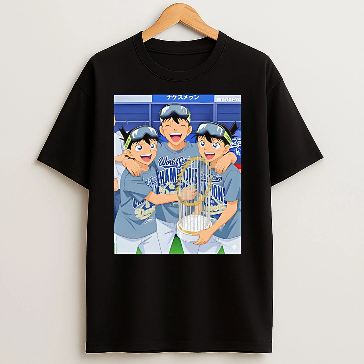 Anime Character Los Angeles Dodgers World Series Champions 2025 Mlb T Shirts
