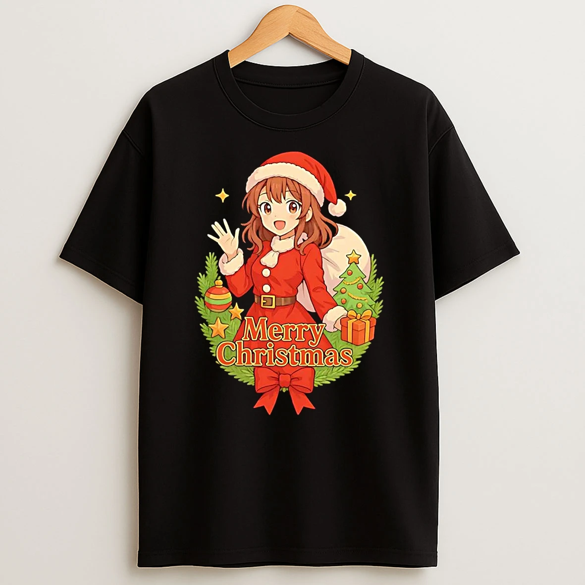 Anime Girl Merry Christmas Shirts