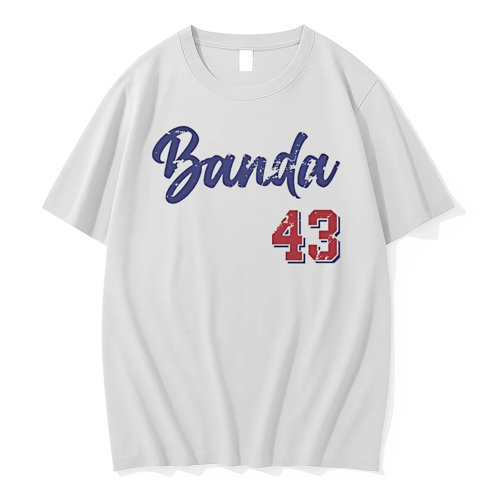 Anthony Banda 43 Los Angeles Dodgers Number And Name Script Shirts