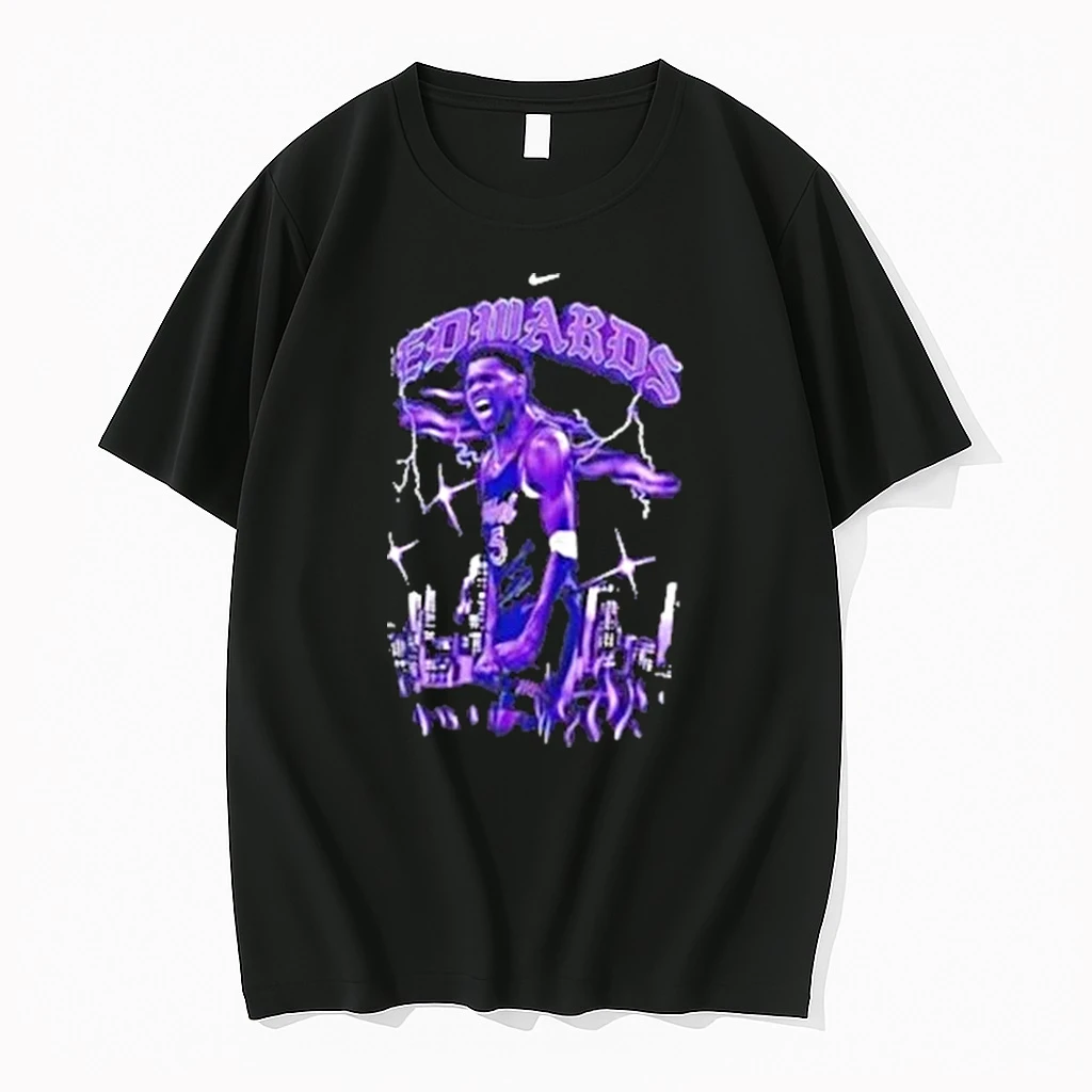 Anthony Edwards Minnesota Timberwolves City Skyline Lightning Shirts