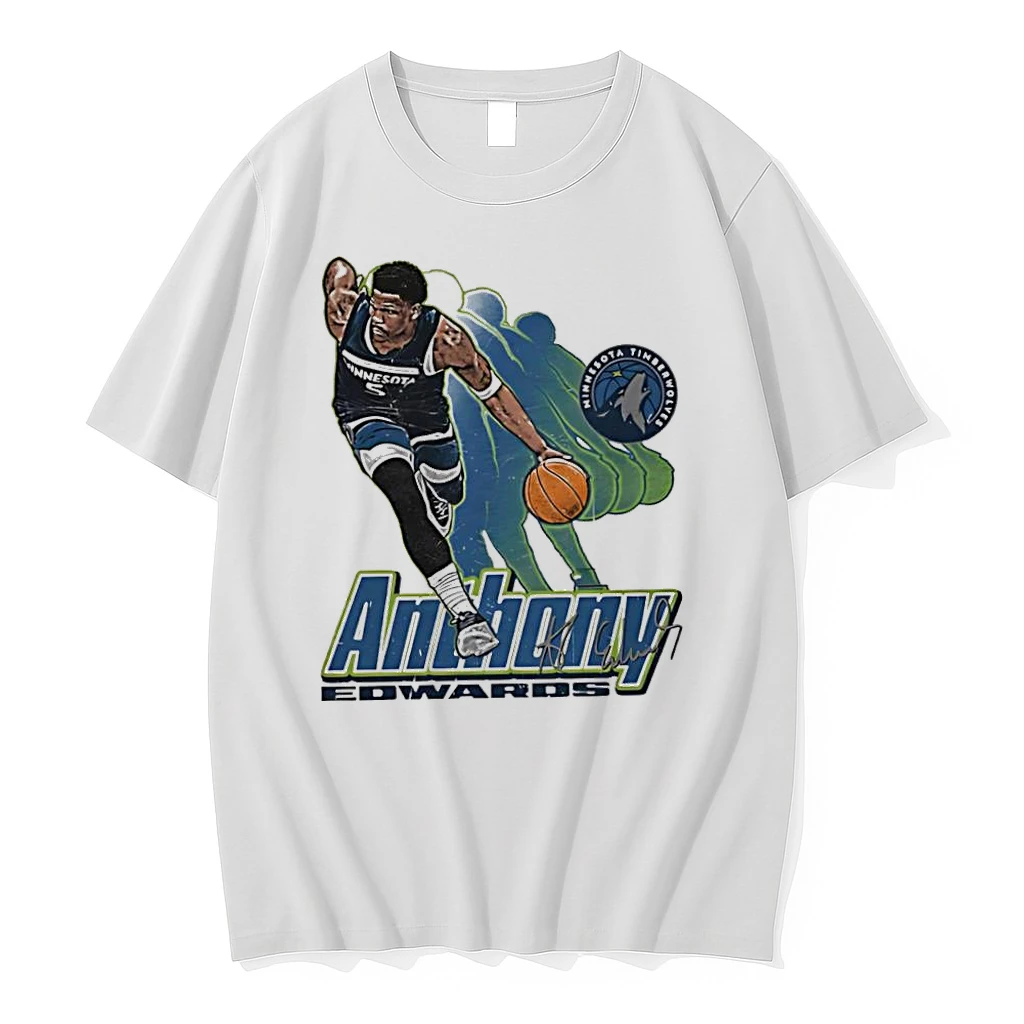 Anthony Edwards Minnesota Timberwolves Signature 5 Retro Vibe Graphic Shirts