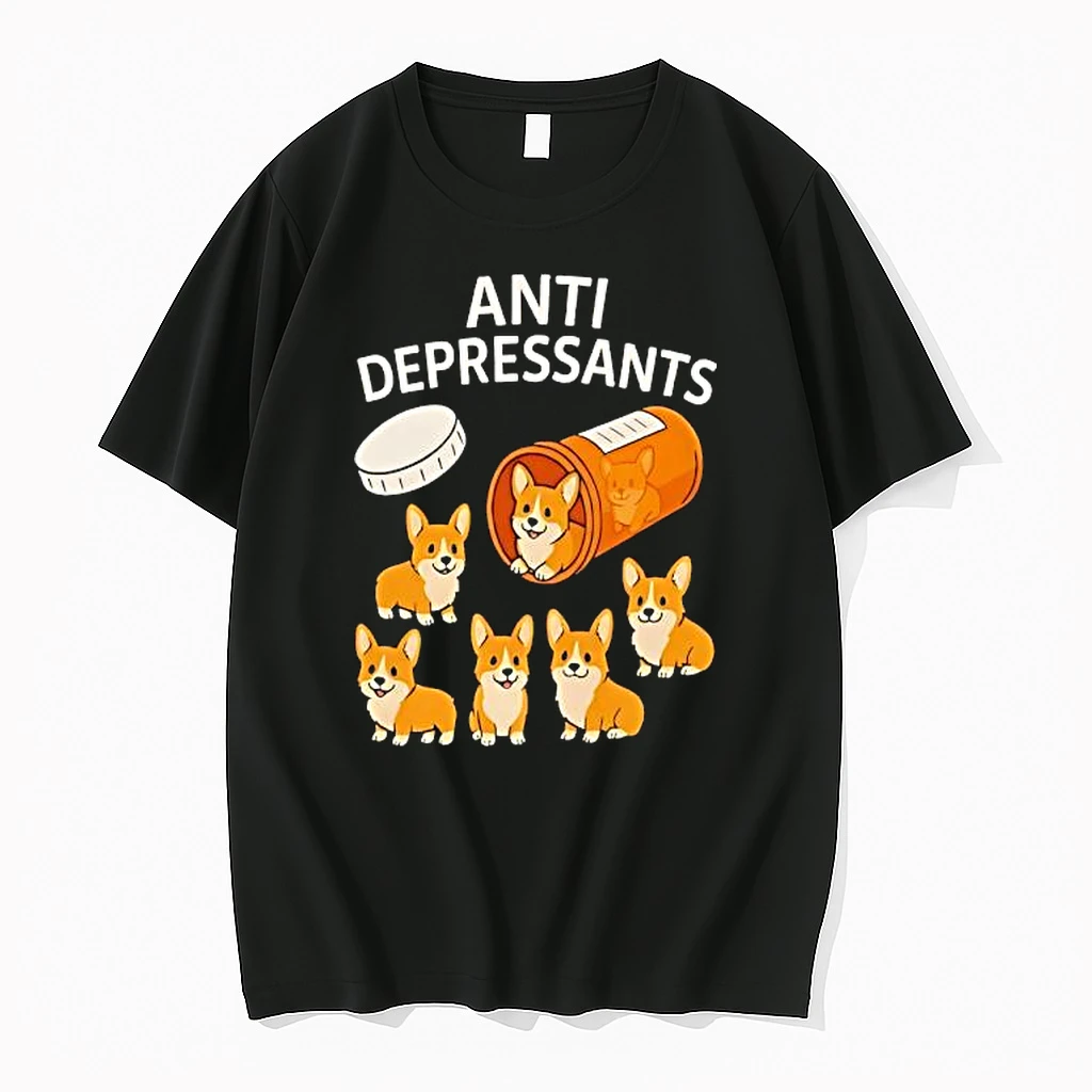Anti Depressants Corgi Trends Stylish Shirts