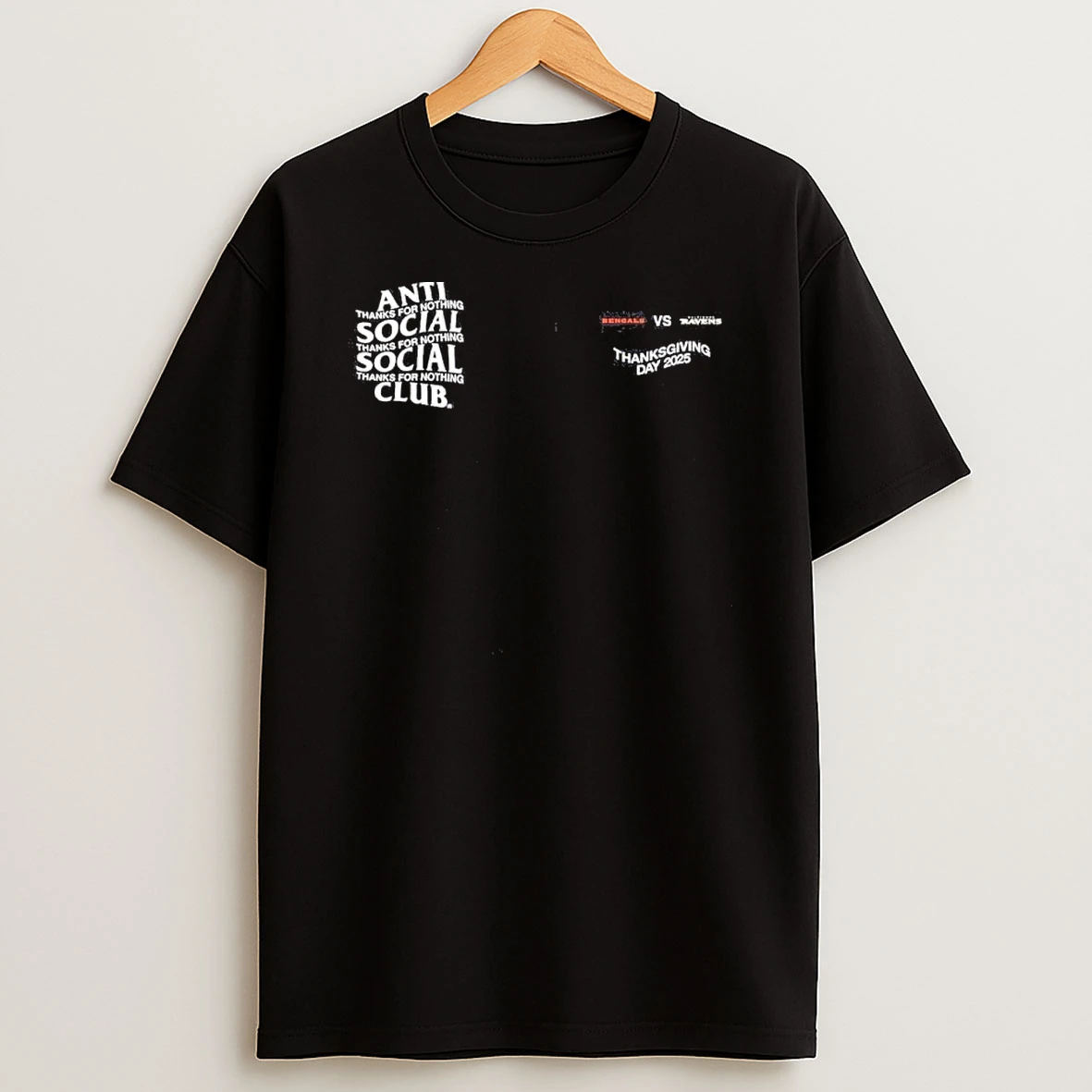 Anti Social Social Club Bengals Vs Ravens Thanksgiving Day 2025 Shirts