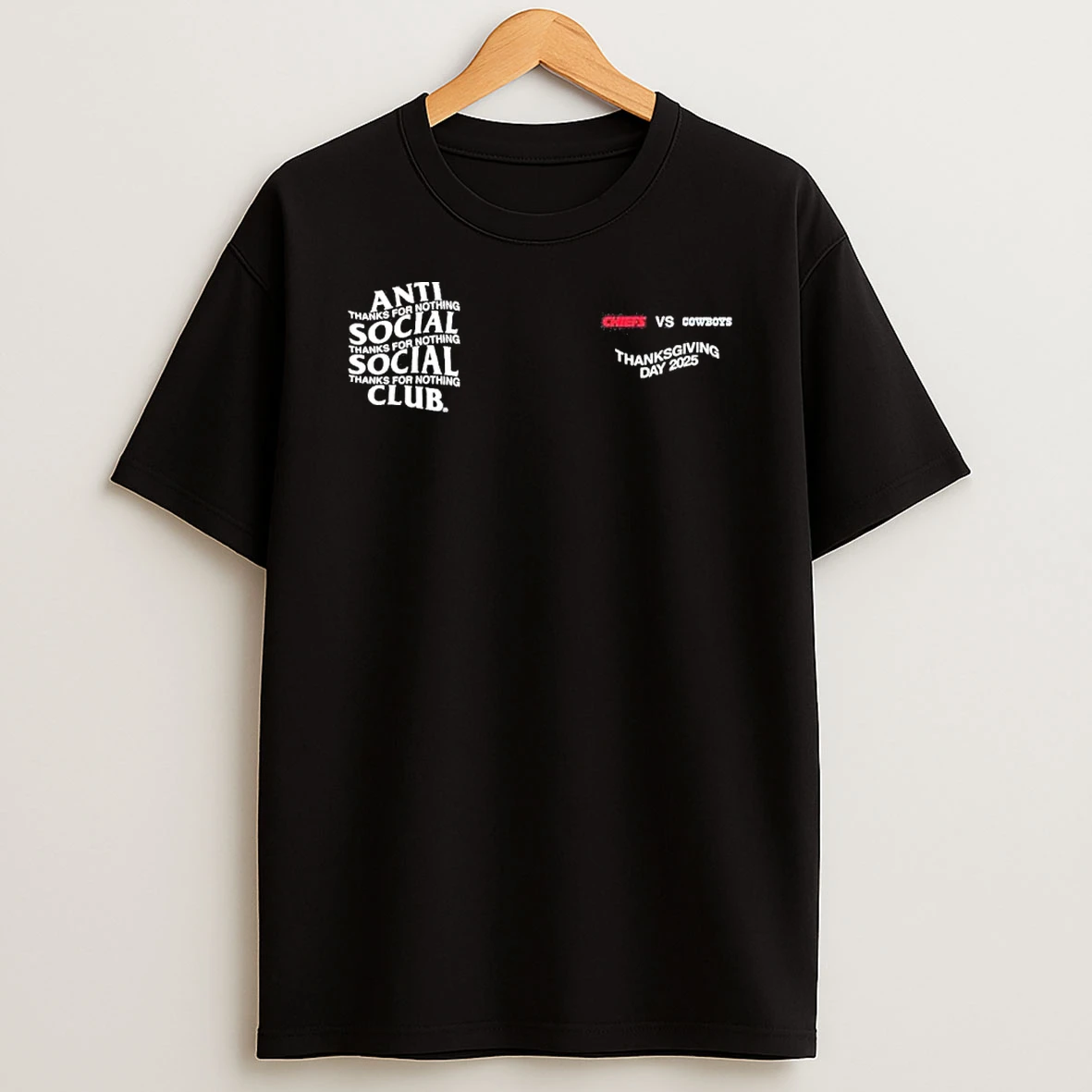 Anti Social Social Club Chiefs Vs Cowboys Thanksgiving Day 2025 Shirts