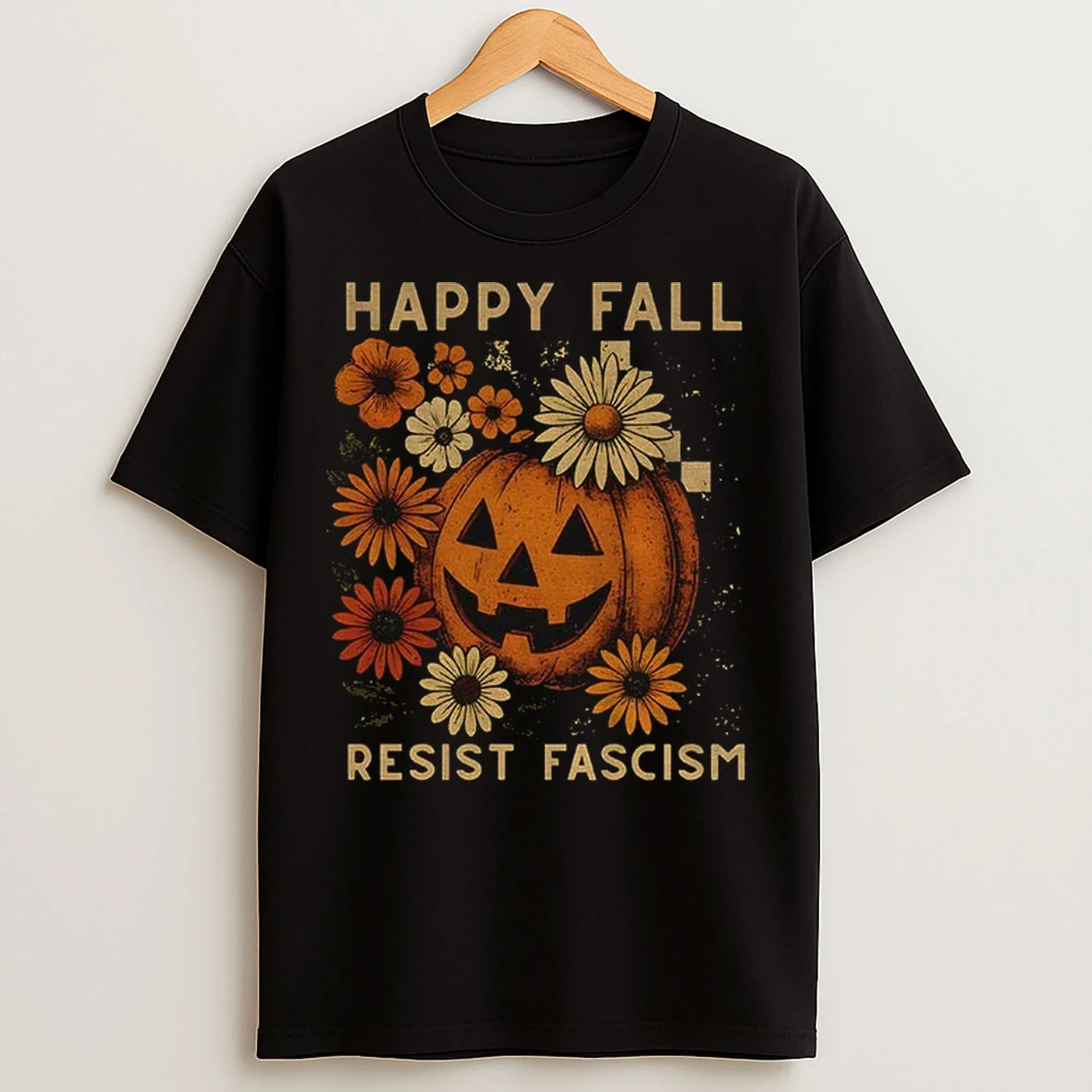 Anti Trump Halloween Democratic Happy Fall Resist Fascism T Shirts